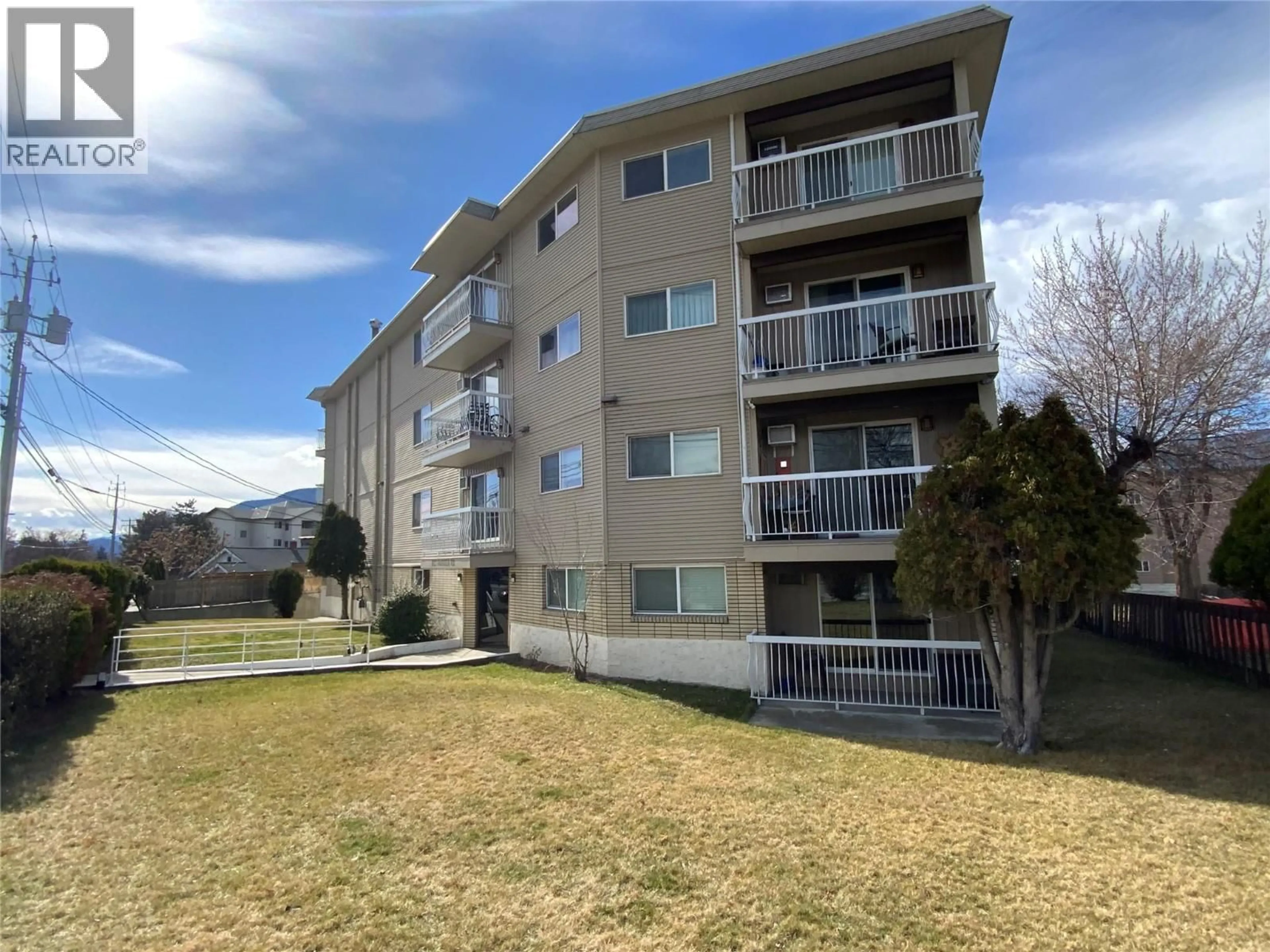 A pic from outside/outdoor area/front of a property/back of a property/a pic from drone, unknown for 203 - 803 FAIRVIEW ROAD, Penticton British Columbia V2A5Y7