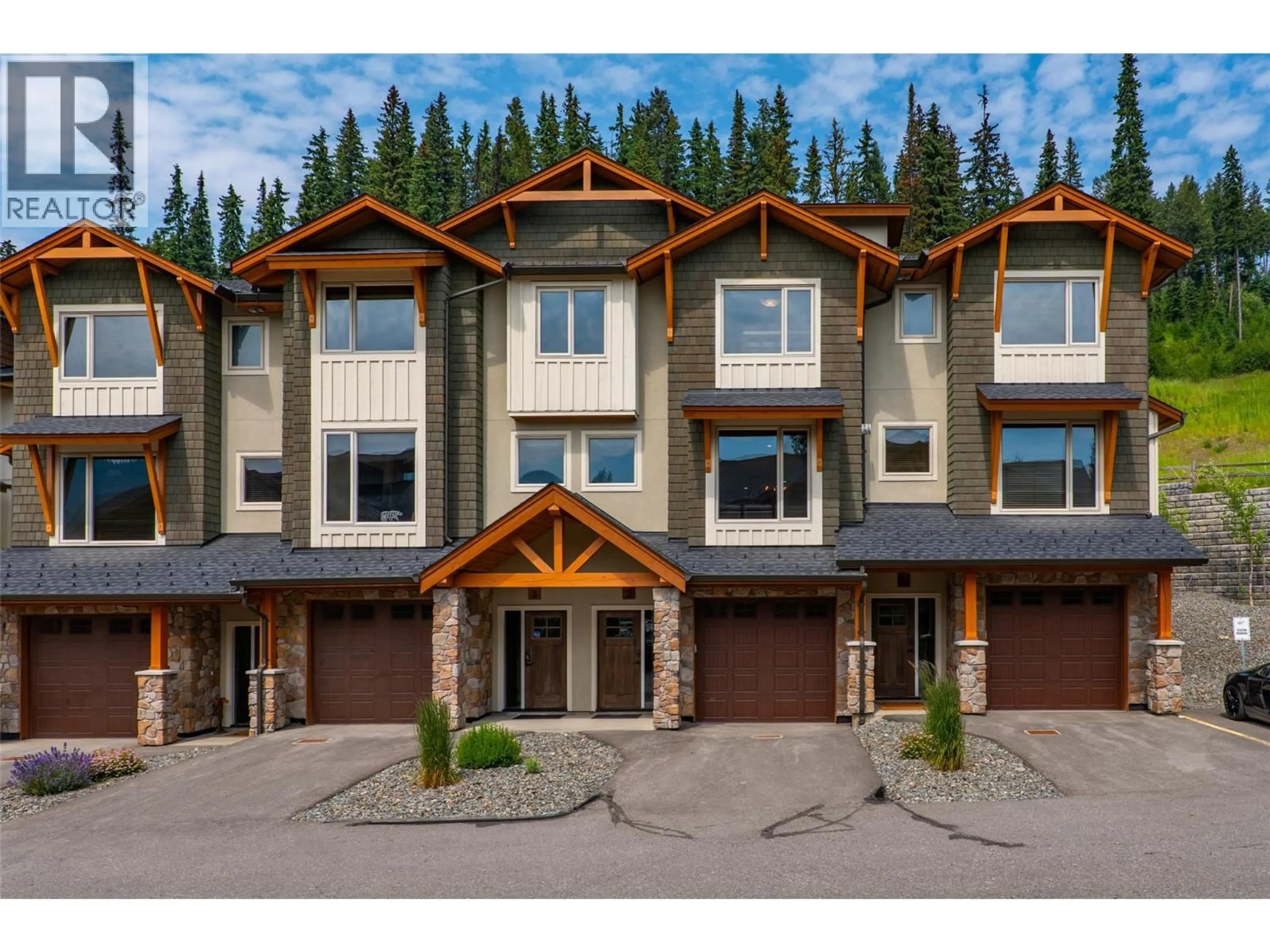 A pic from outside/outdoor area/front of a property/back of a property/a pic from drone, mountain view for 2 - 5050 VALLEY DRIVE, Sun Peaks British Columbia V0E5N0