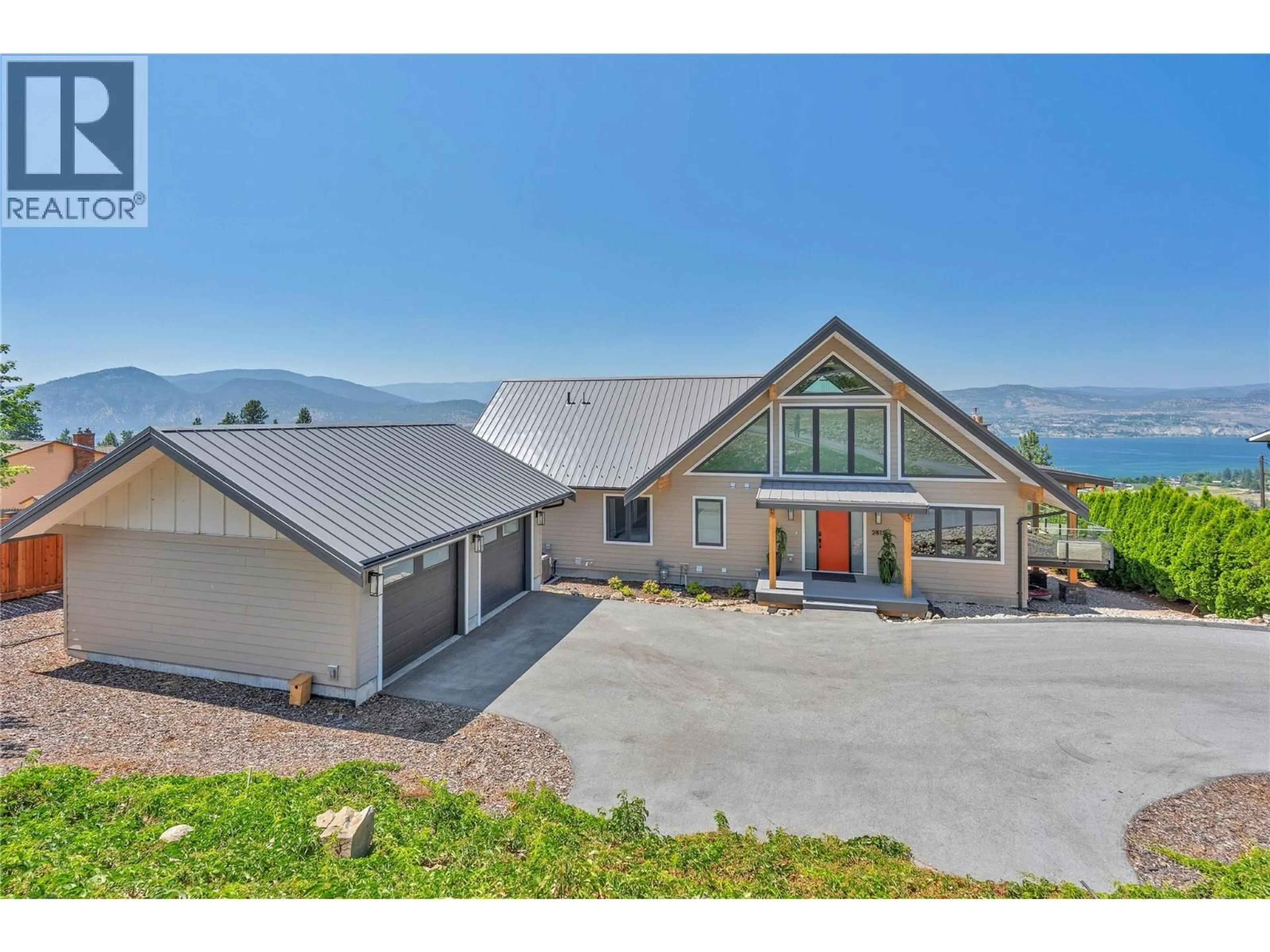 A pic from outside/outdoor area/front of a property/back of a property/a pic from drone, mountain view for 2815 NOYES ROAD, Naramata British Columbia V0H1N1