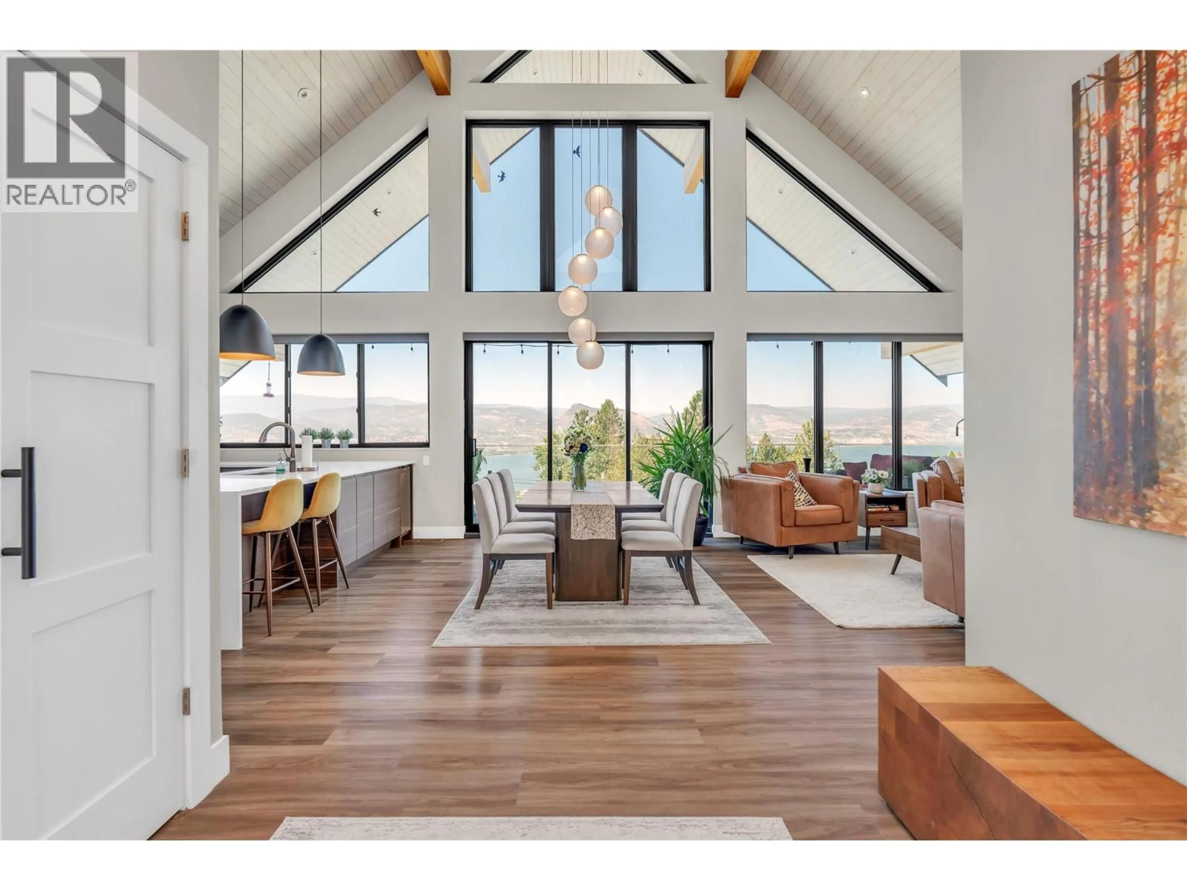 Open concept kitchen, wood/laminate floor for 2815 NOYES ROAD, Naramata British Columbia V0H1N1