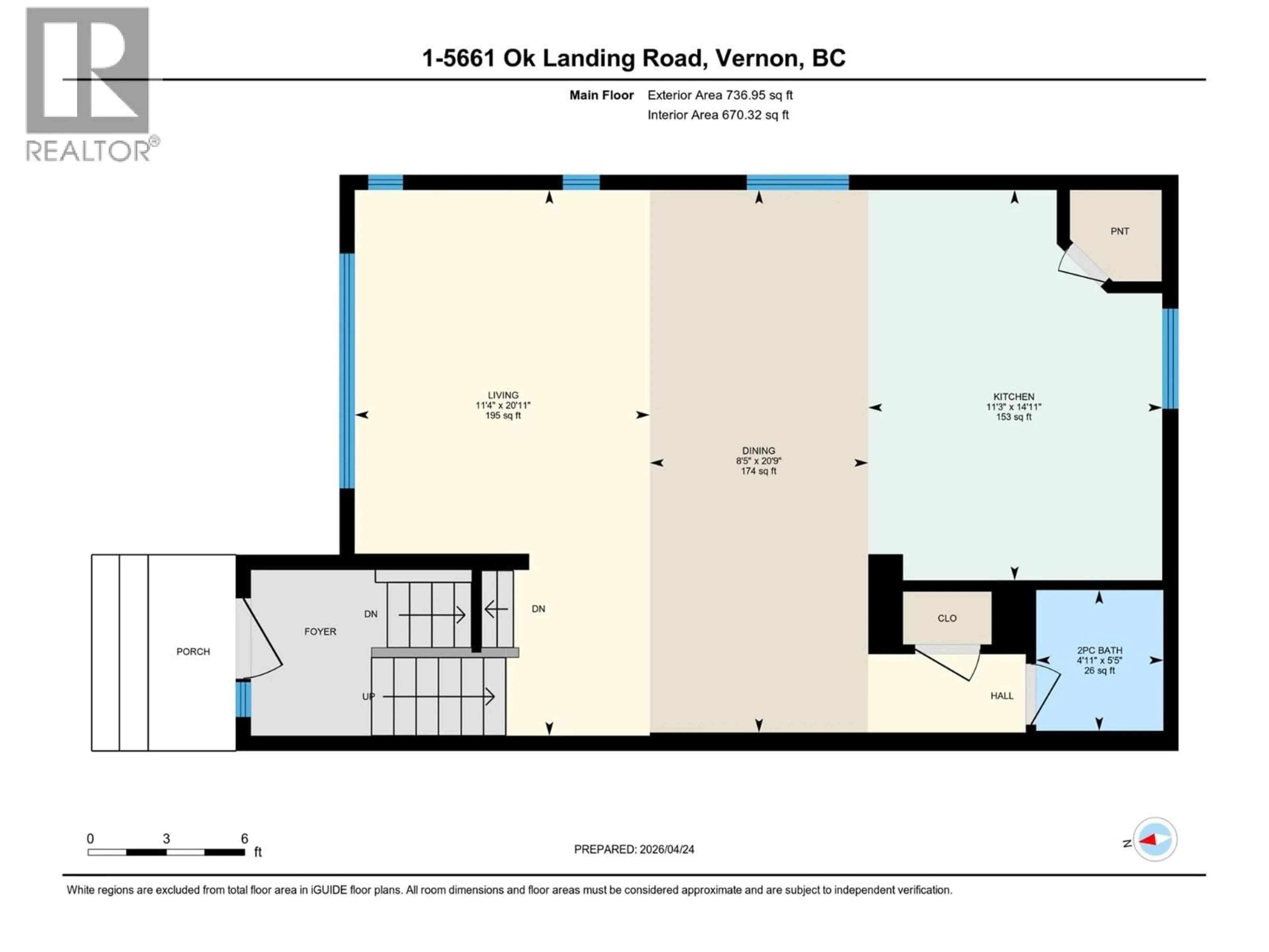 Floor plan for 3 - 5661 OKANAGAN LANDING ROAD, Vernon British Columbia V1T7A6