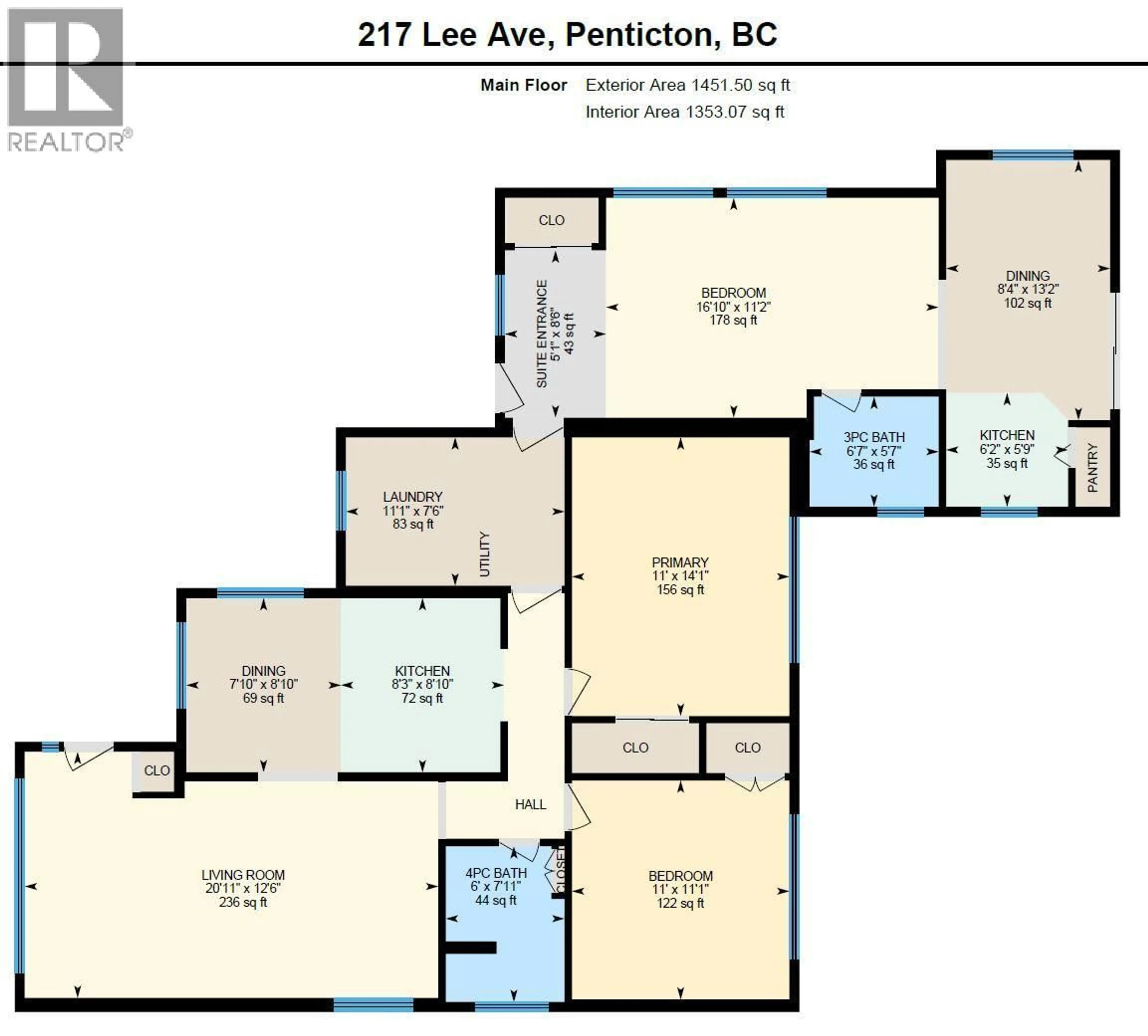 Floor plan for 217 LEE AVENUE, Penticton British Columbia V2A3V9