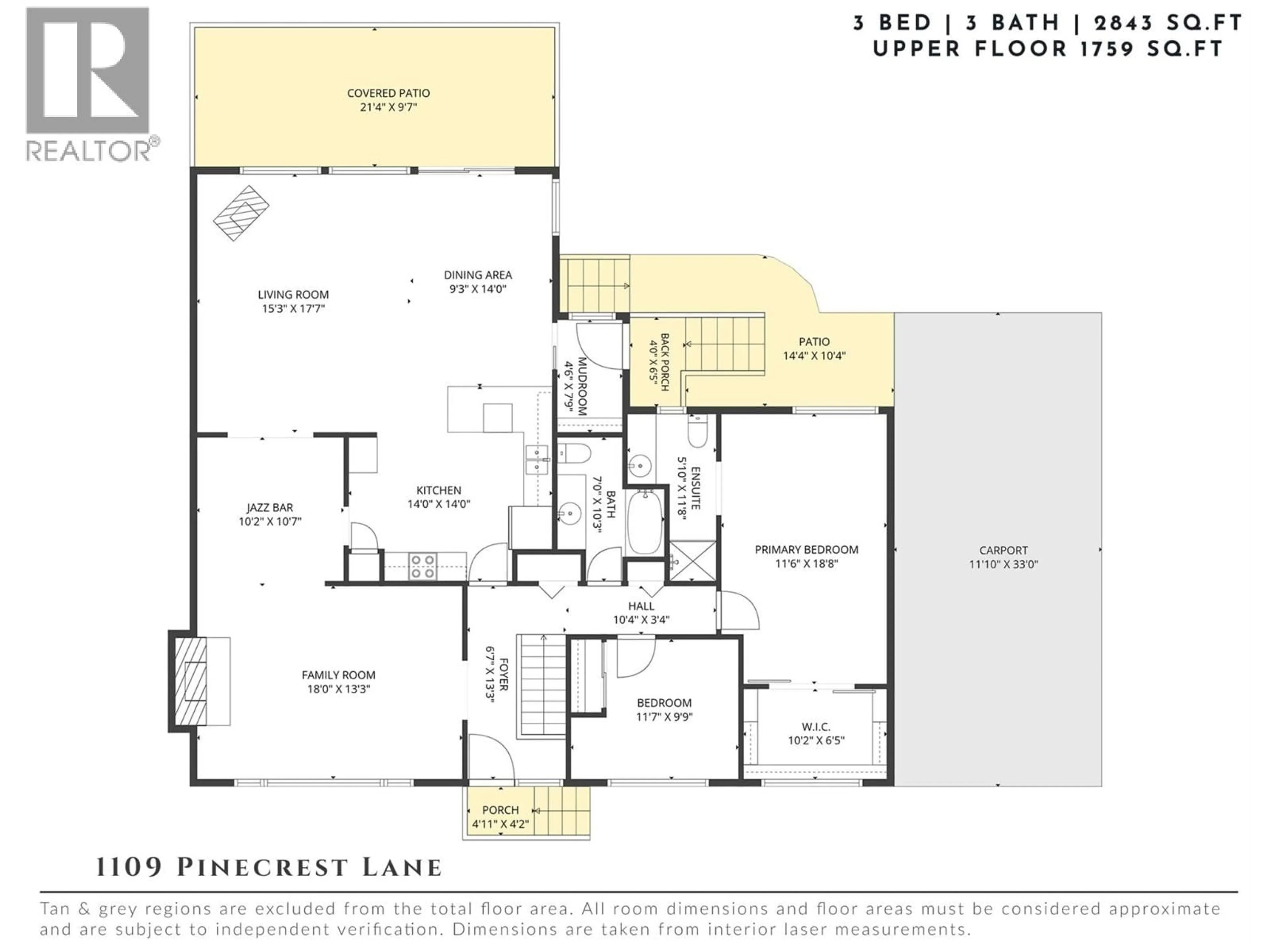 Floor plan for 1109 PINECREST LANE, Kelowna British Columbia V1Y4L4
