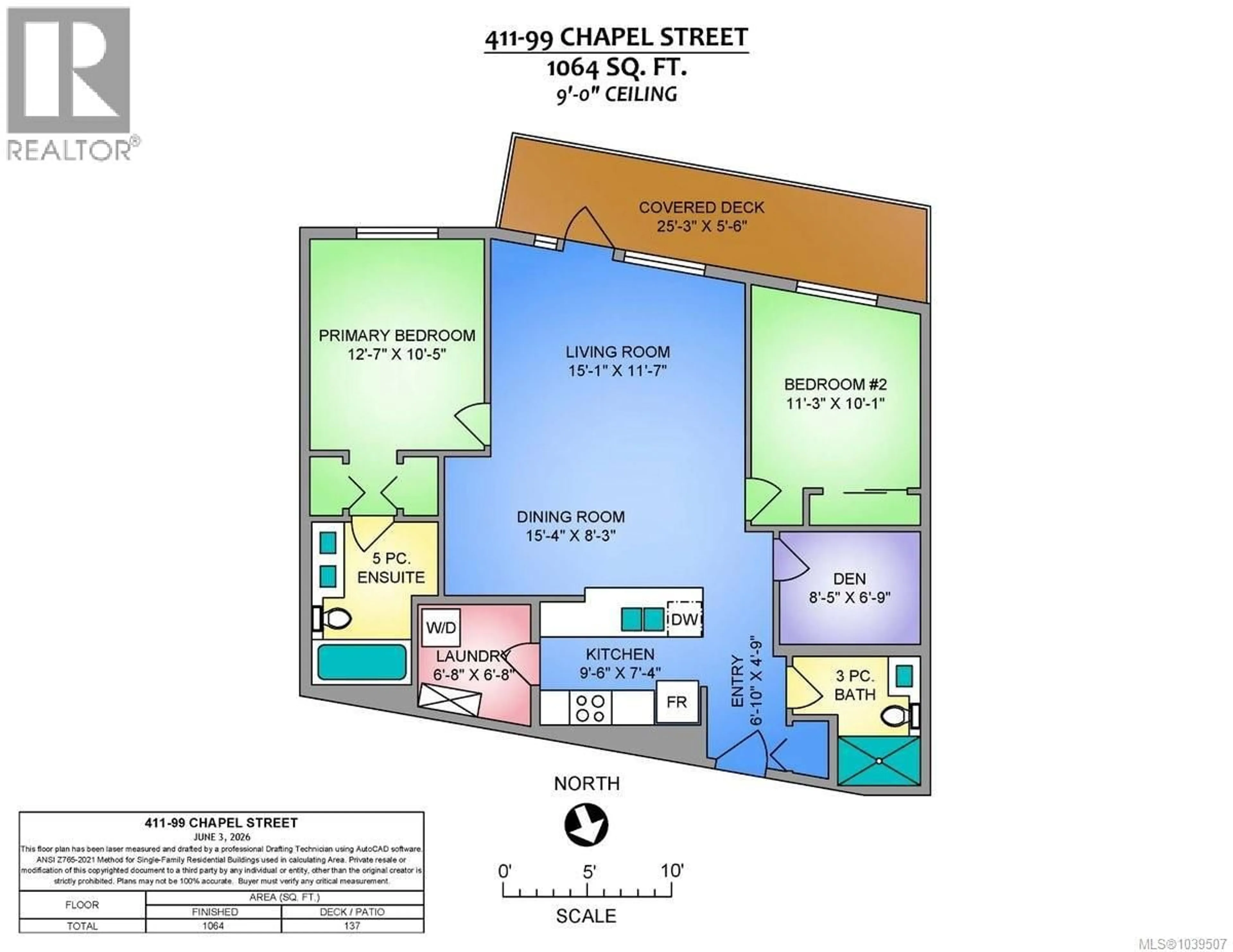 Floor plan for 411 - 99 CHAPEL STREET, Nanaimo British Columbia V9R5H3