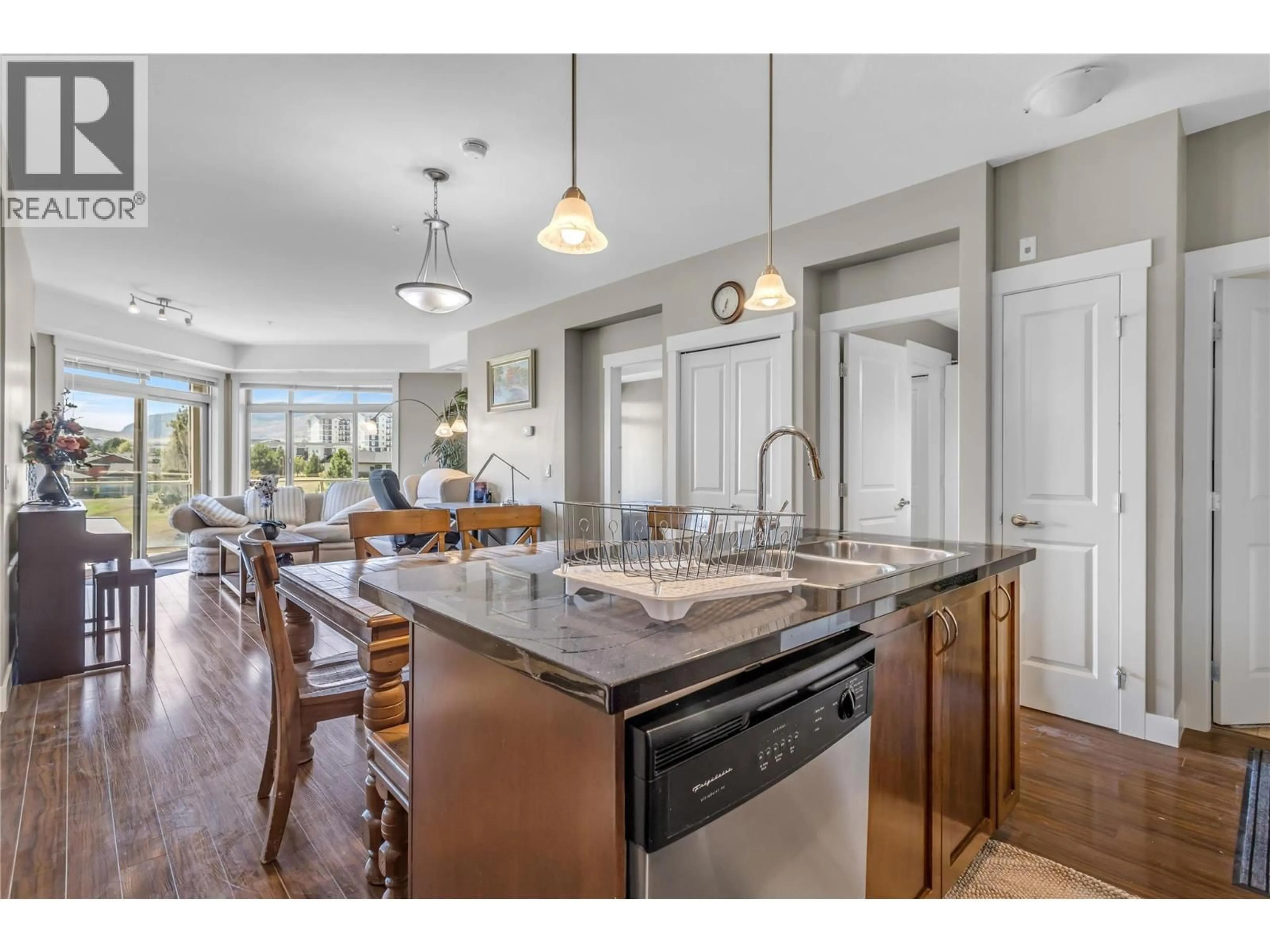 Open concept kitchen, ceramic/tile floor for 306 - 3545 CARRINGTON ROAD, West Kelowna British Columbia V4T3A1