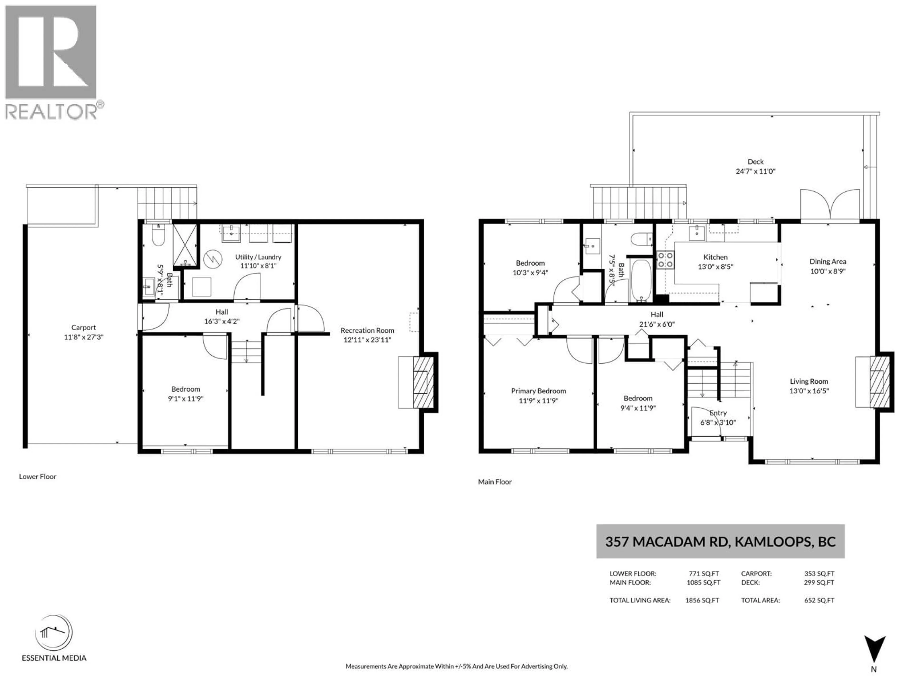 Floor plan for 357 MACADAM ROAD, Kamloops British Columbia V2C4R5