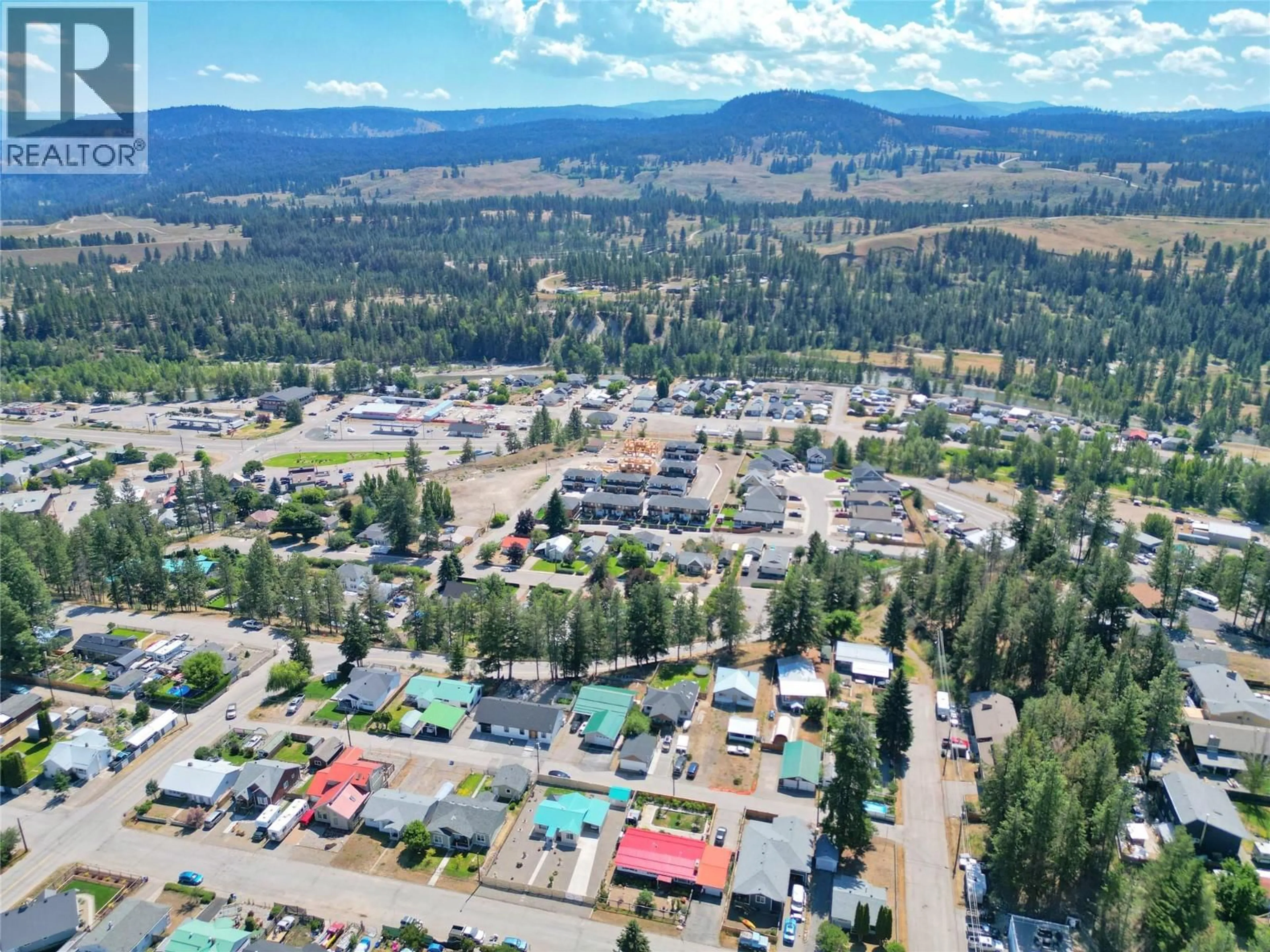 A pic from outside/outdoor area/front of a property/back of a property/a pic from drone, mountain view for 328 SUNSET AVENUE, Princeton British Columbia V0X1W0