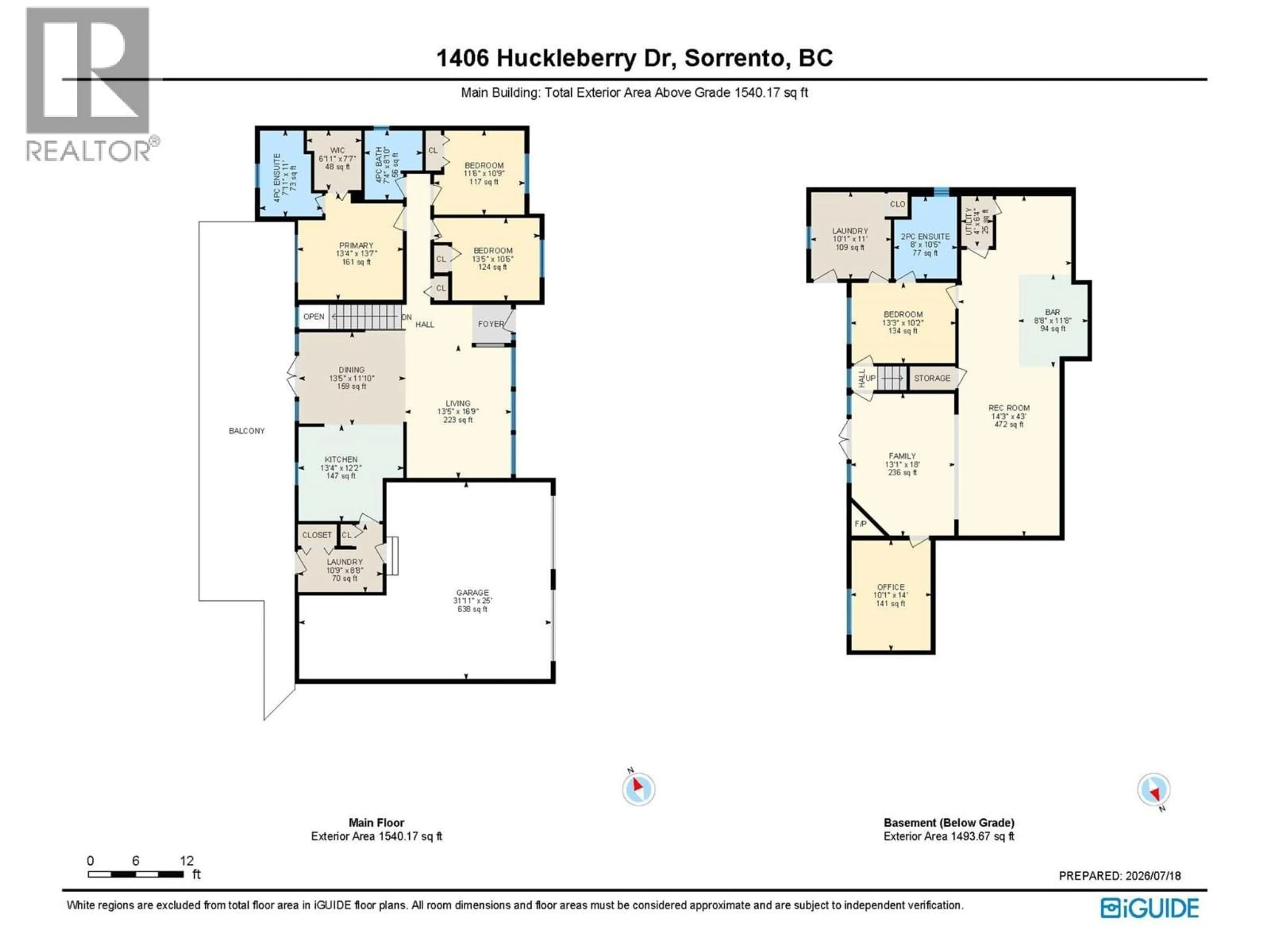 Floor plan for 1406 HUCKLEBERRY DRIVE, Sorrento British Columbia V0E2W1