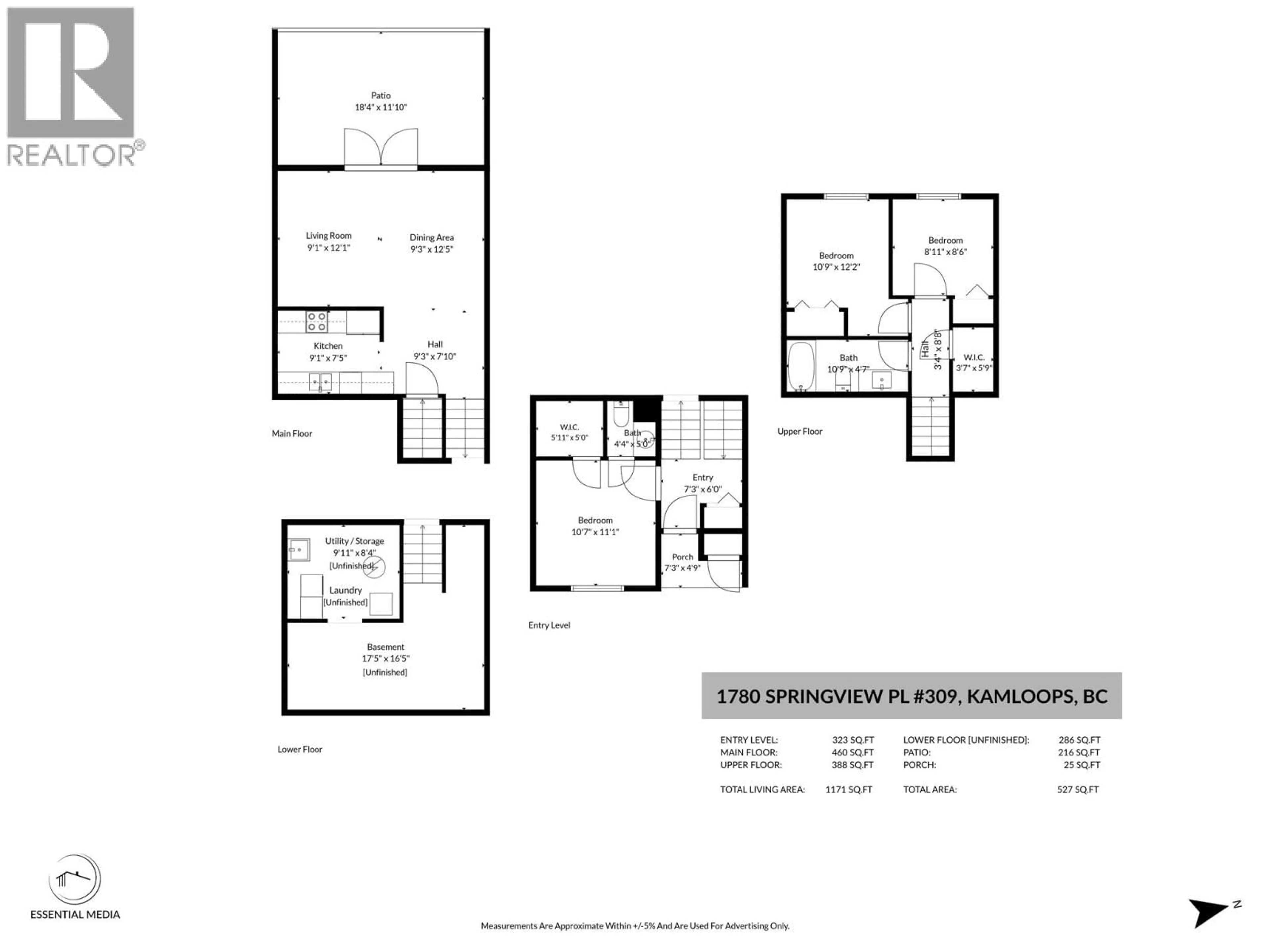 Floor plan for 309 - 1780 SPRINGVIEW PLACE, Kamloops British Columbia V2E1C8
