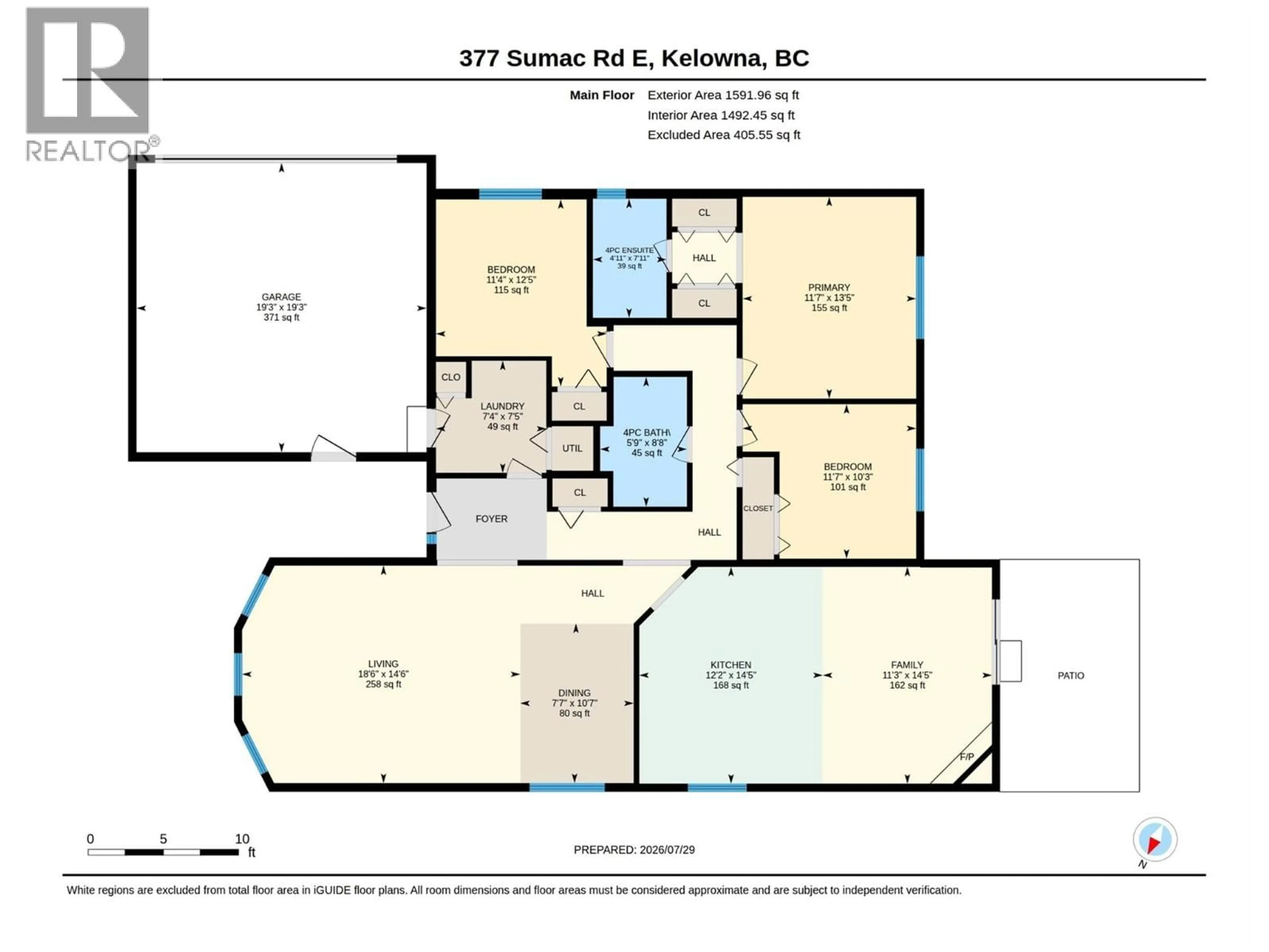 Floor plan for 377 SUMAC ROAD EAST, Kelowna British Columbia V1X7N5
