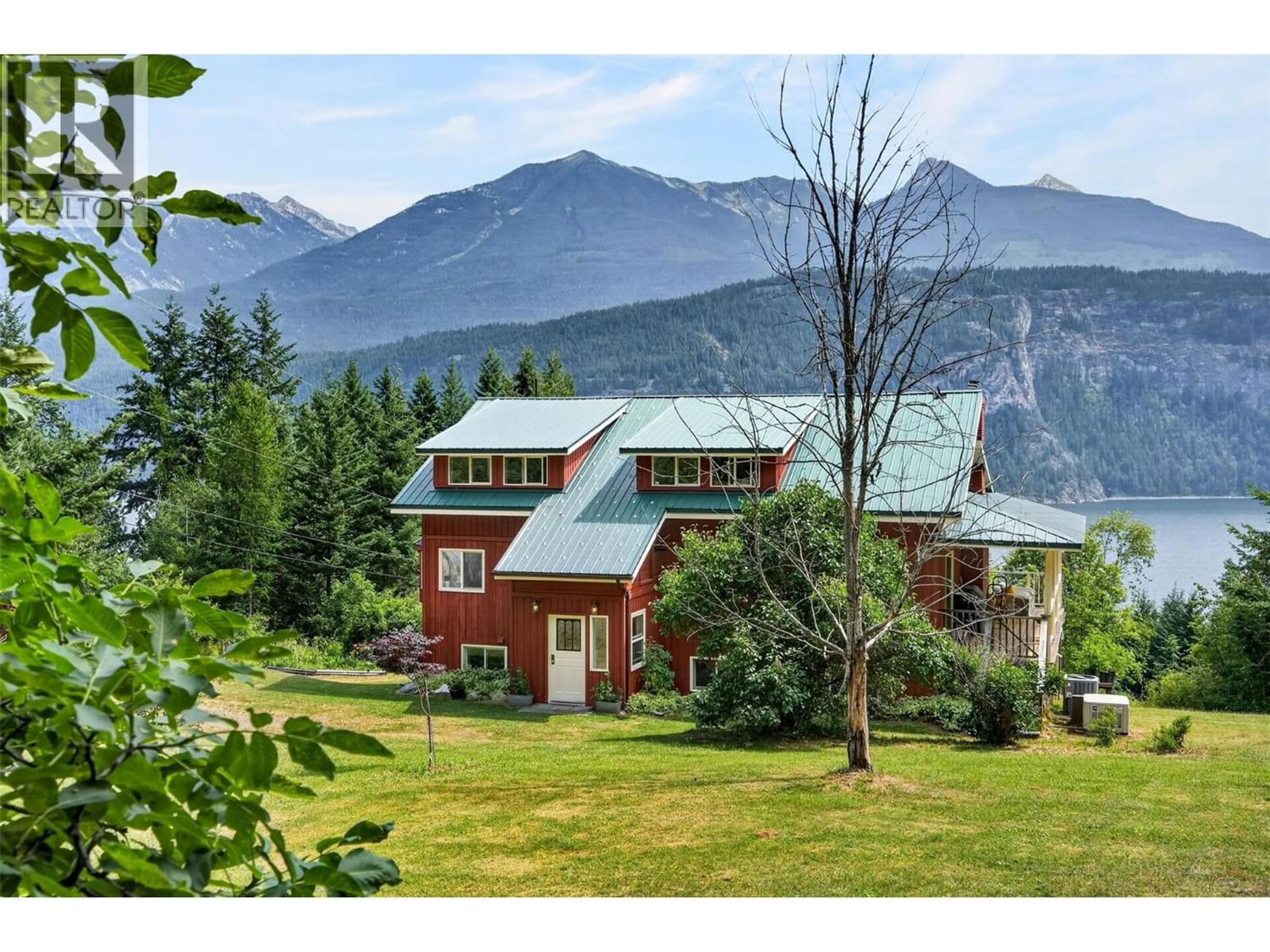 A pic from outside/outdoor area/front of a property/back of a property/a pic from drone, mountain view for 9450 HIGHWAY 31 OTHER, Kaslo British Columbia V0G1M0