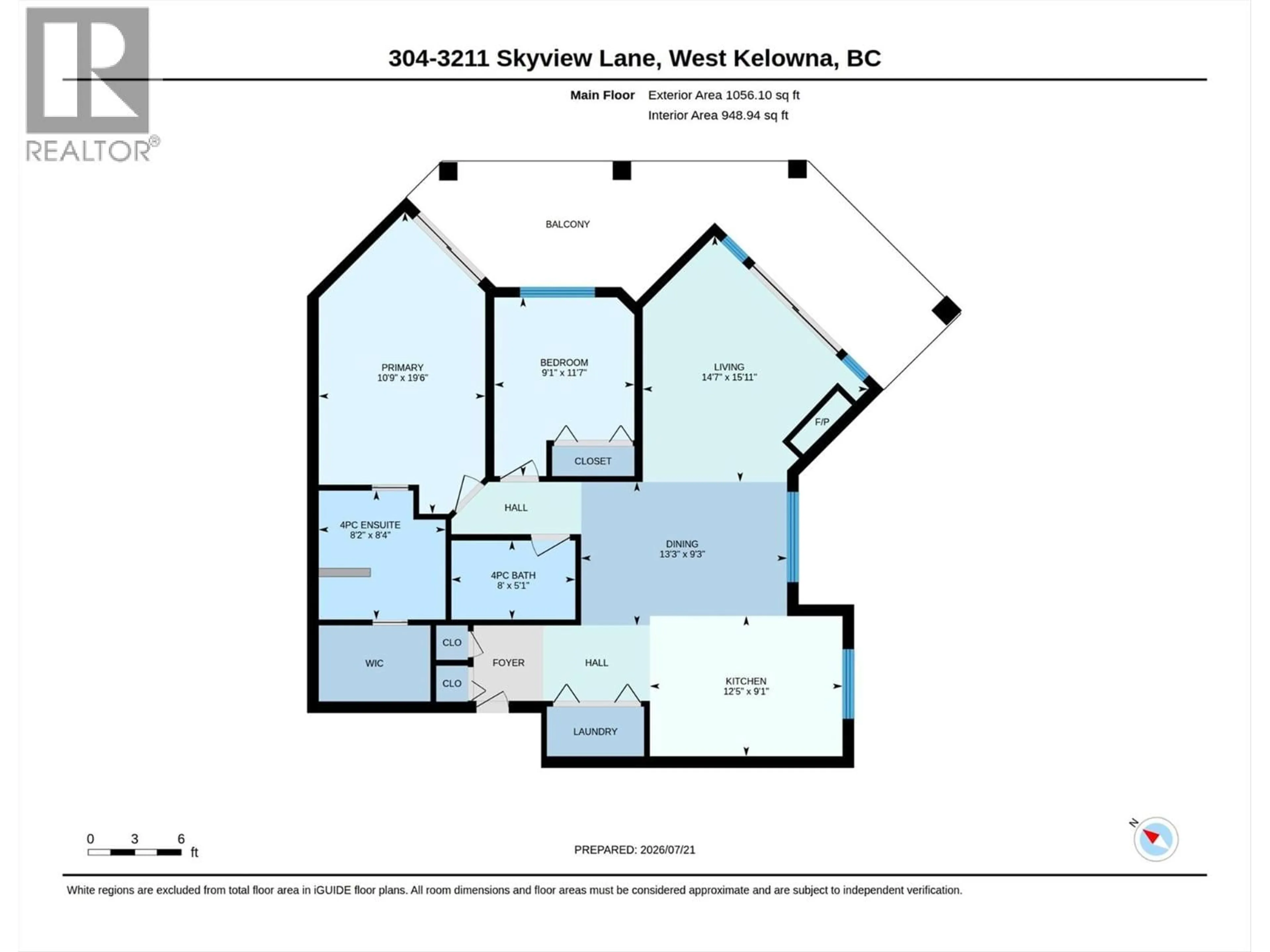 Floor plan for 304 - 3211 SKYVIEW LANE, West Kelowna British Columbia V4T3J3