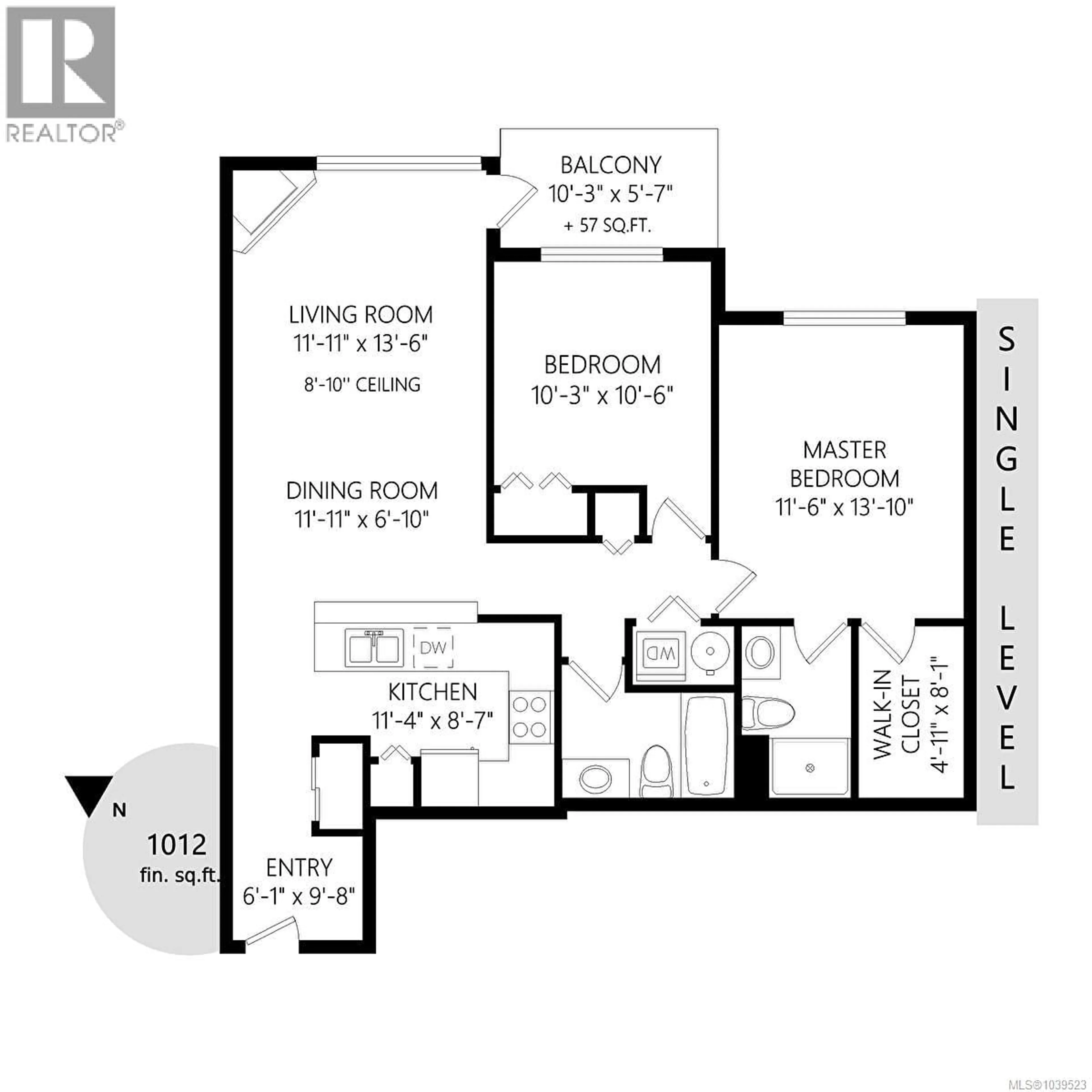 Floor plan for 308E - 1115 CRAIGFLOWER ROAD, Esquimalt British Columbia V9A7R1
