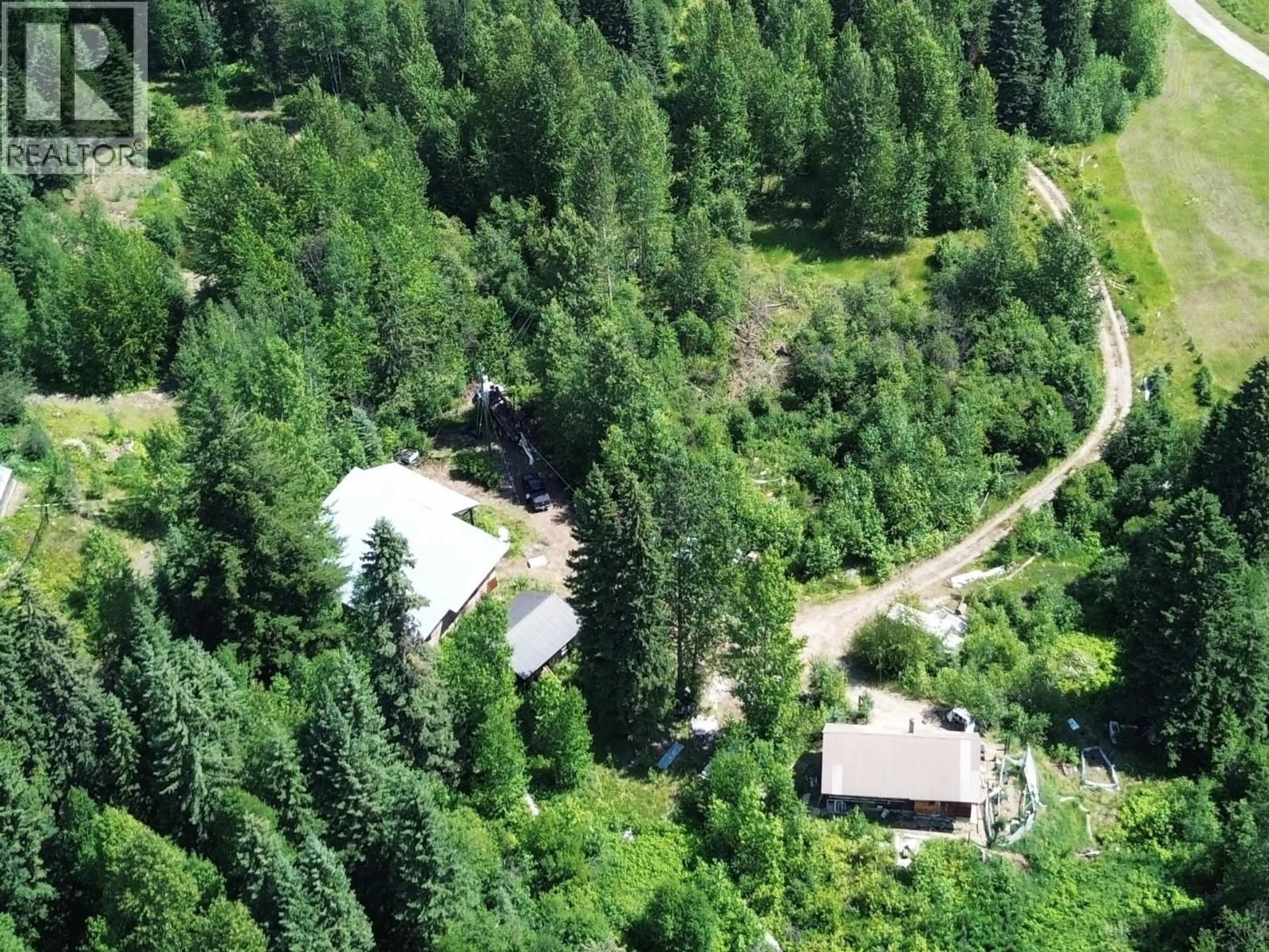 A pic from outside/outdoor area/front of a property/back of a property/a pic from drone, forest/trees view for 5353 CLEARWATER VALLEY ROAD, Clearwater British Columbia V0E1N1