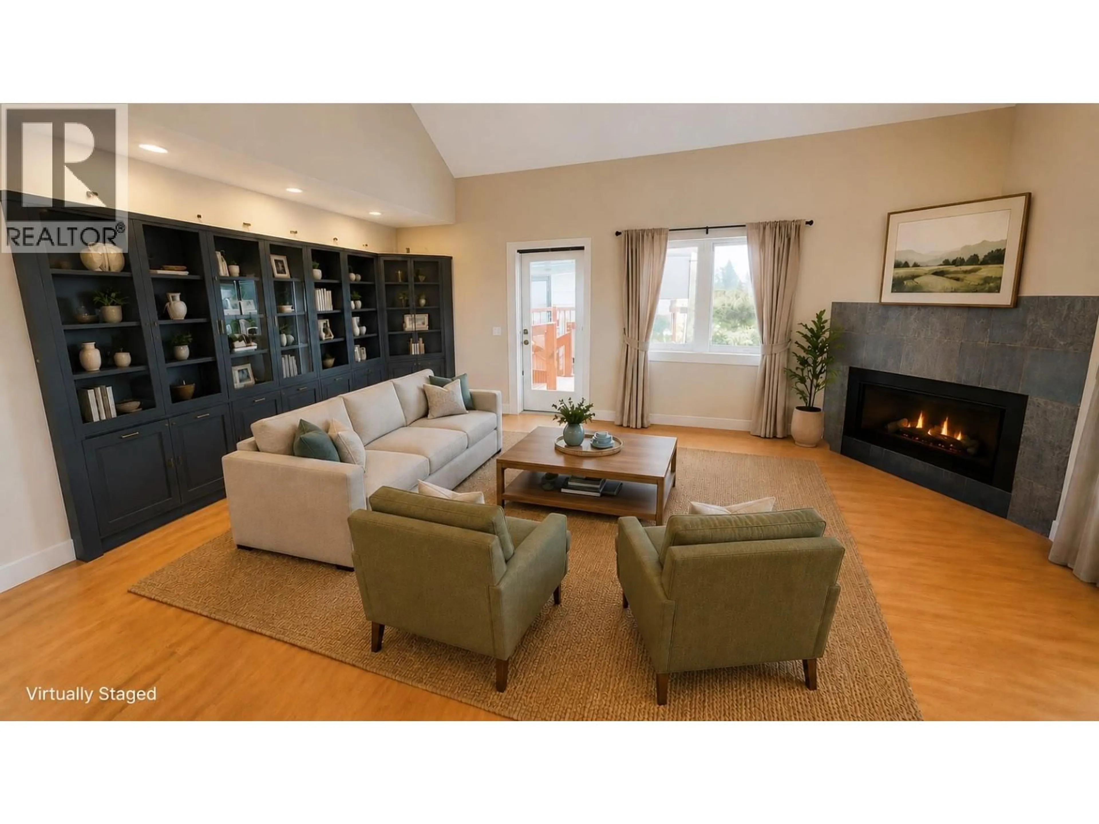 Living room with furniture, wood/laminate floor for 205 - 7337 PROSPECTOR AVENUE, Radium Hot Springs British Columbia V0A1M0
