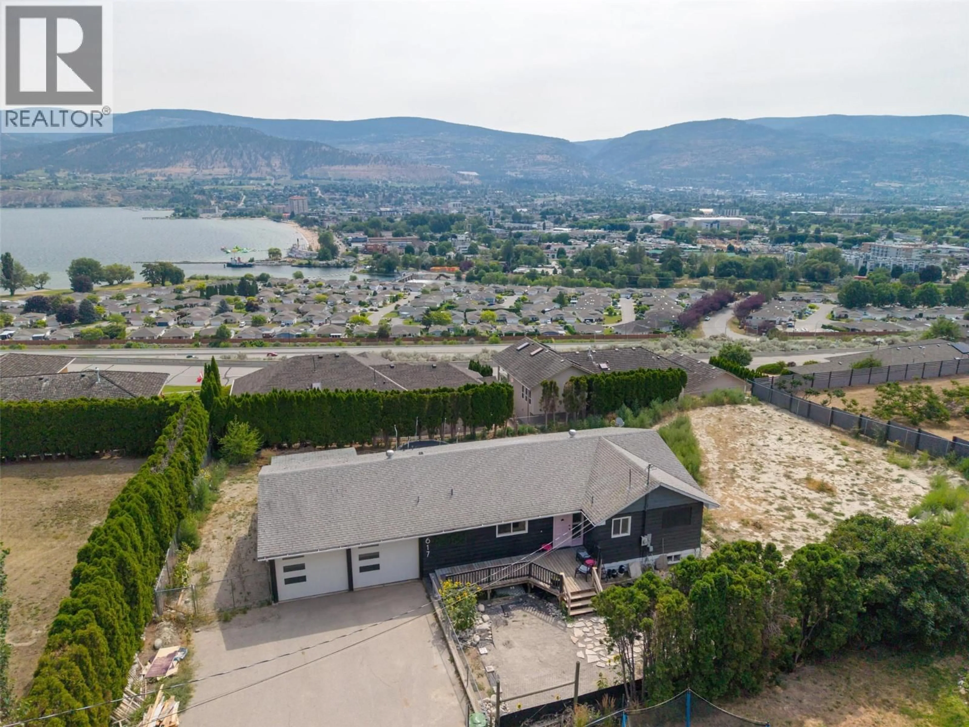 A pic from outside/outdoor area/front of a property/back of a property/a pic from drone, water/lake/river/ocean view for 1617 SPARTON DRIVE, Penticton British Columbia V2A8Z5