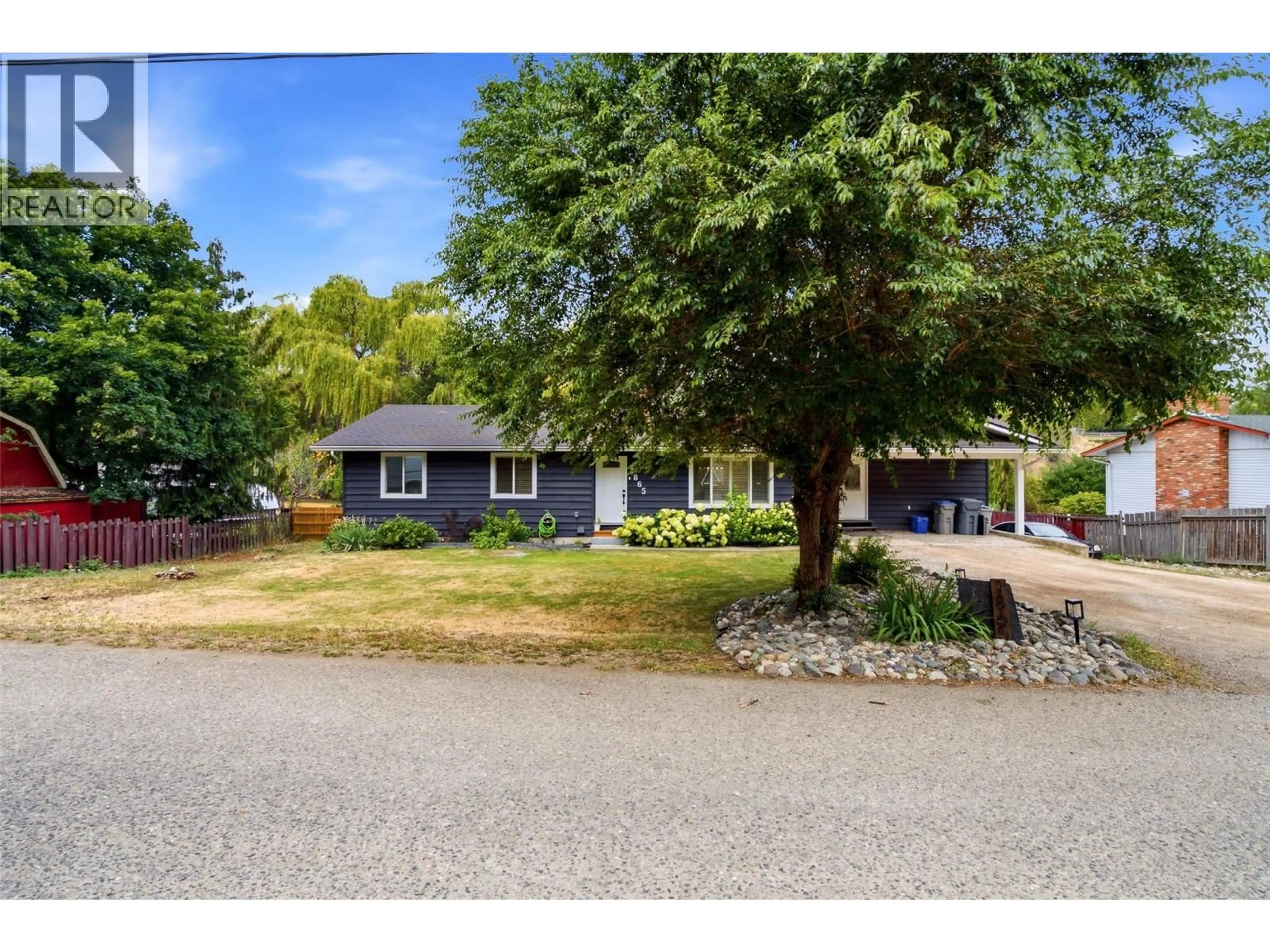 A pic from outside/outdoor area/front of a property/back of a property/a pic from drone, street for 1865 SHUMWAY ROAD, Kamloops British Columbia V2C6T7