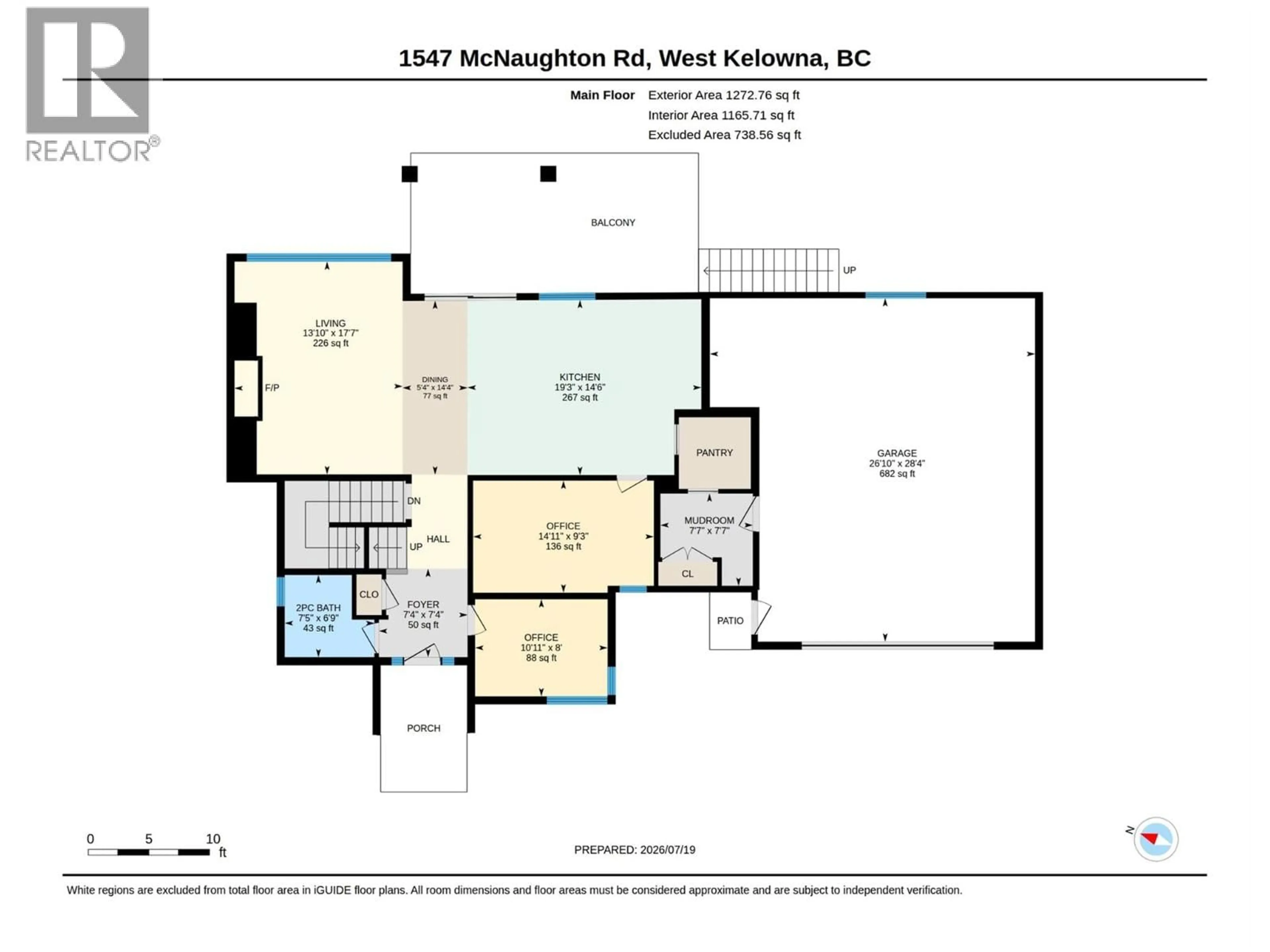 Floor plan for 1547 MCNAUGHTON ROAD, West Kelowna British Columbia V1Z2S2