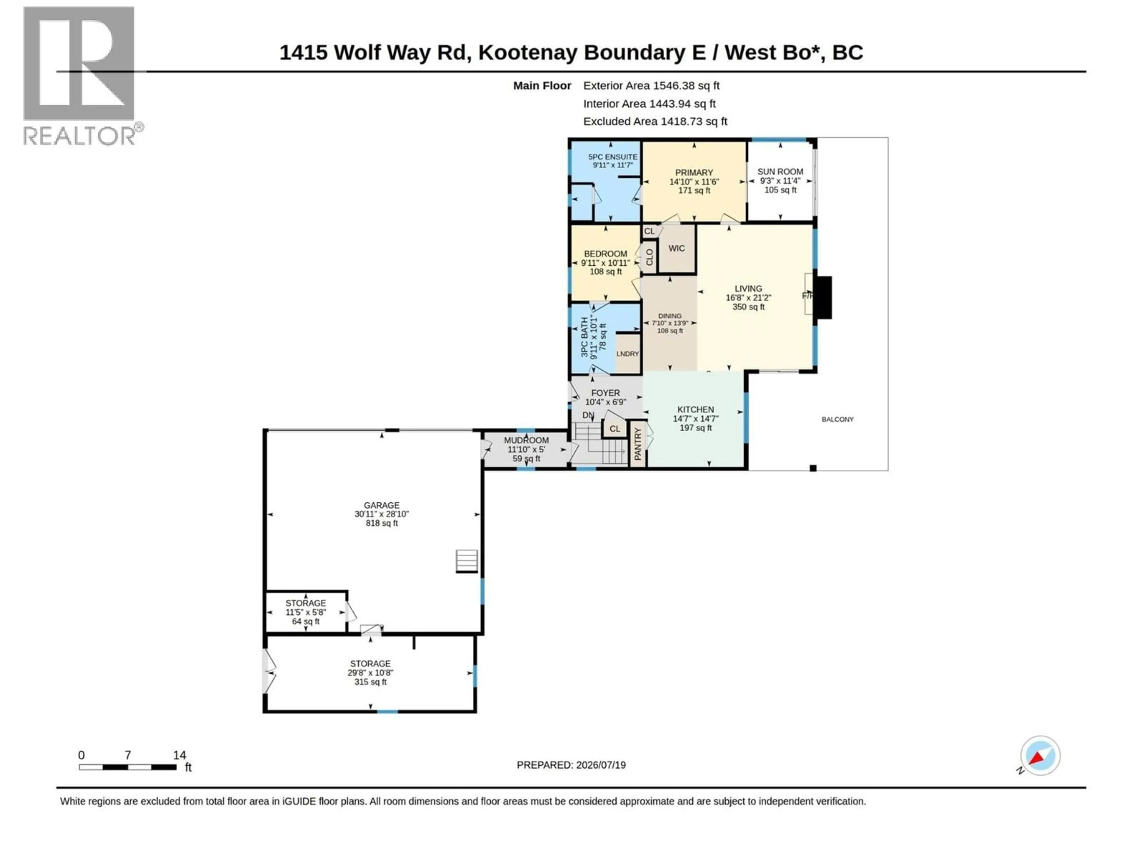 Floor plan for 1415 WOLF WAY ROAD, Bridesville British Columbia V0H1Y0