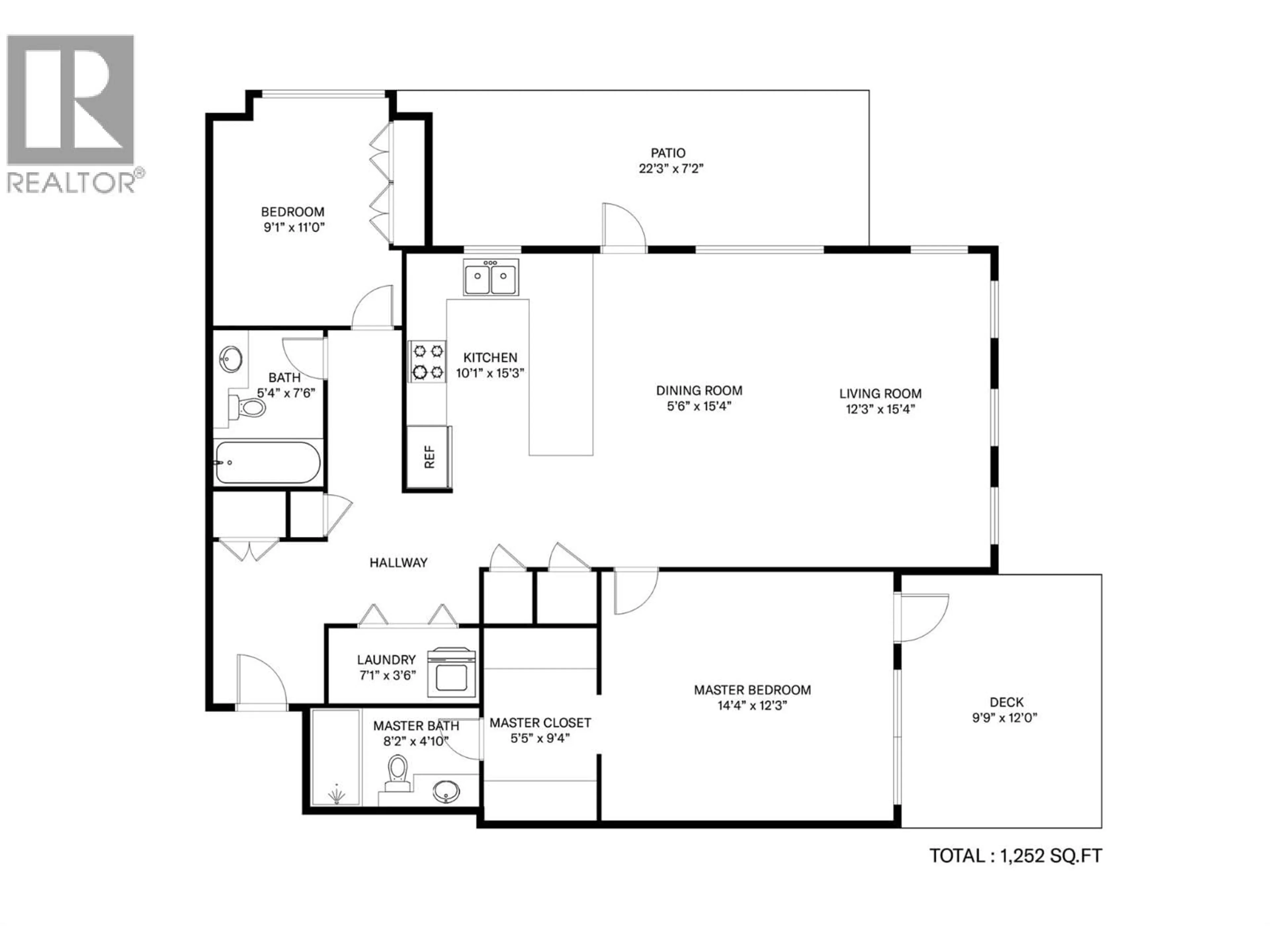 Floor plan for 1402 - 3833 BROWN ROAD, West Kelowna British Columbia V4T2J3