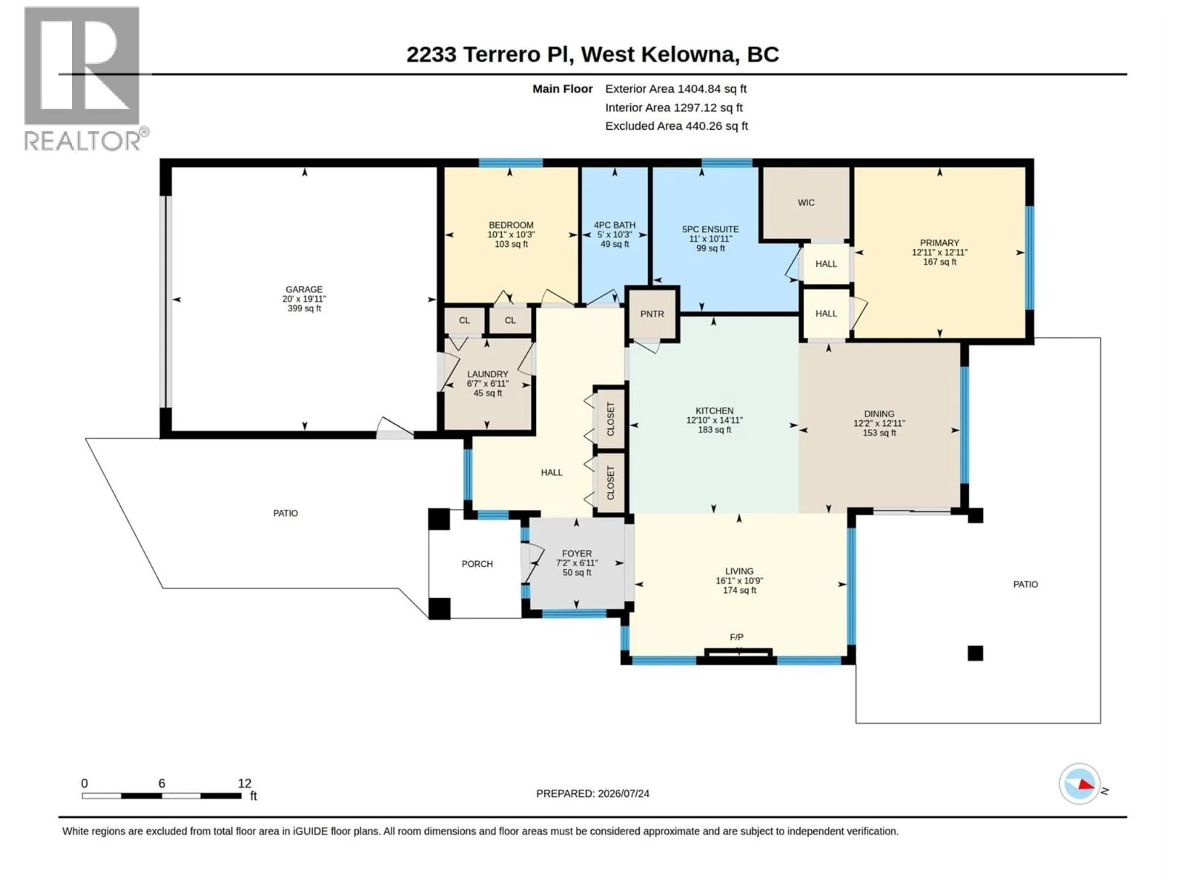 Floor plan for 2233 TERRERO PLACE, Westbank British Columbia V4T3B7