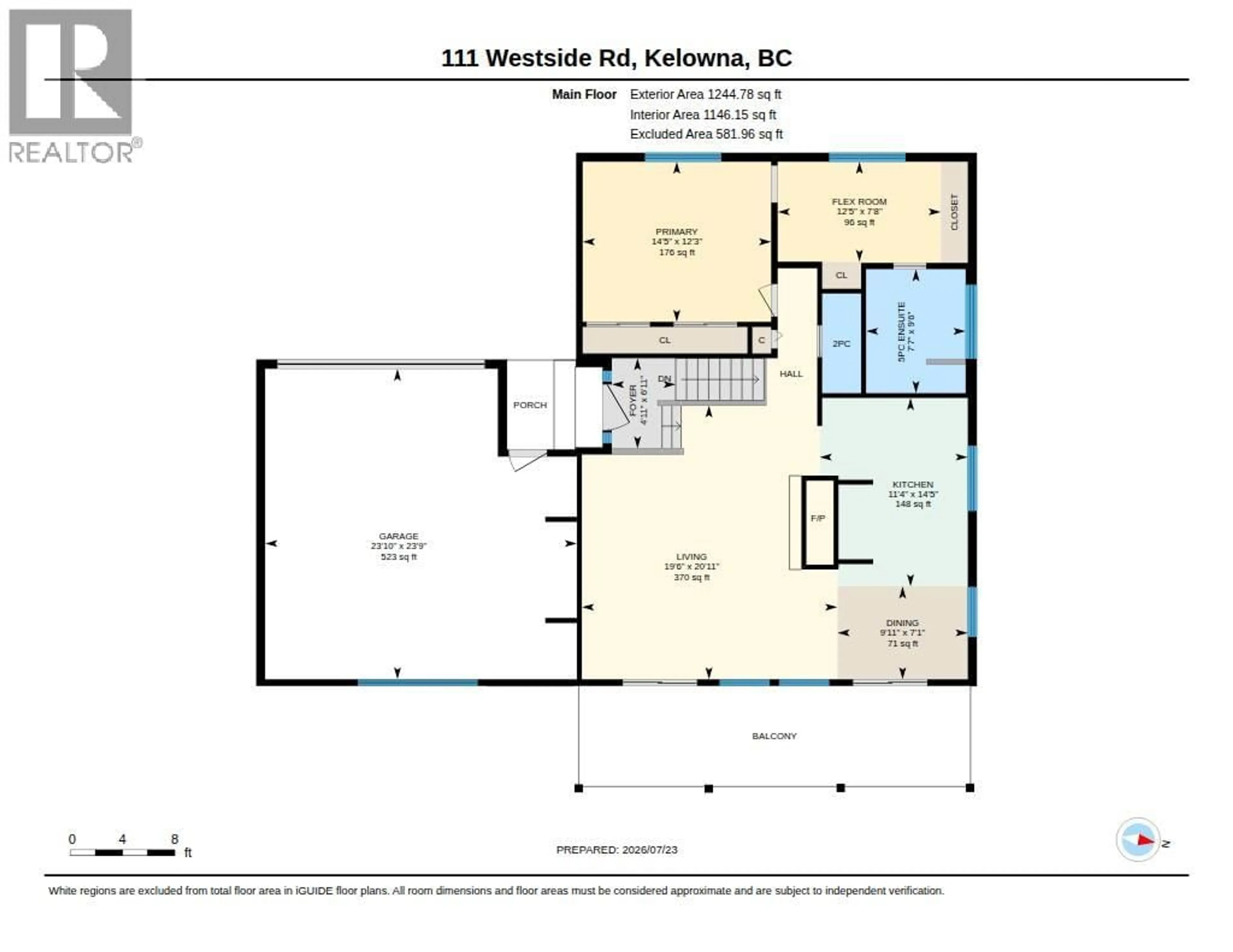 Floor plan for 111 WESTSIDE ROAD NORTH, Kelowna British Columbia V1Z3S4