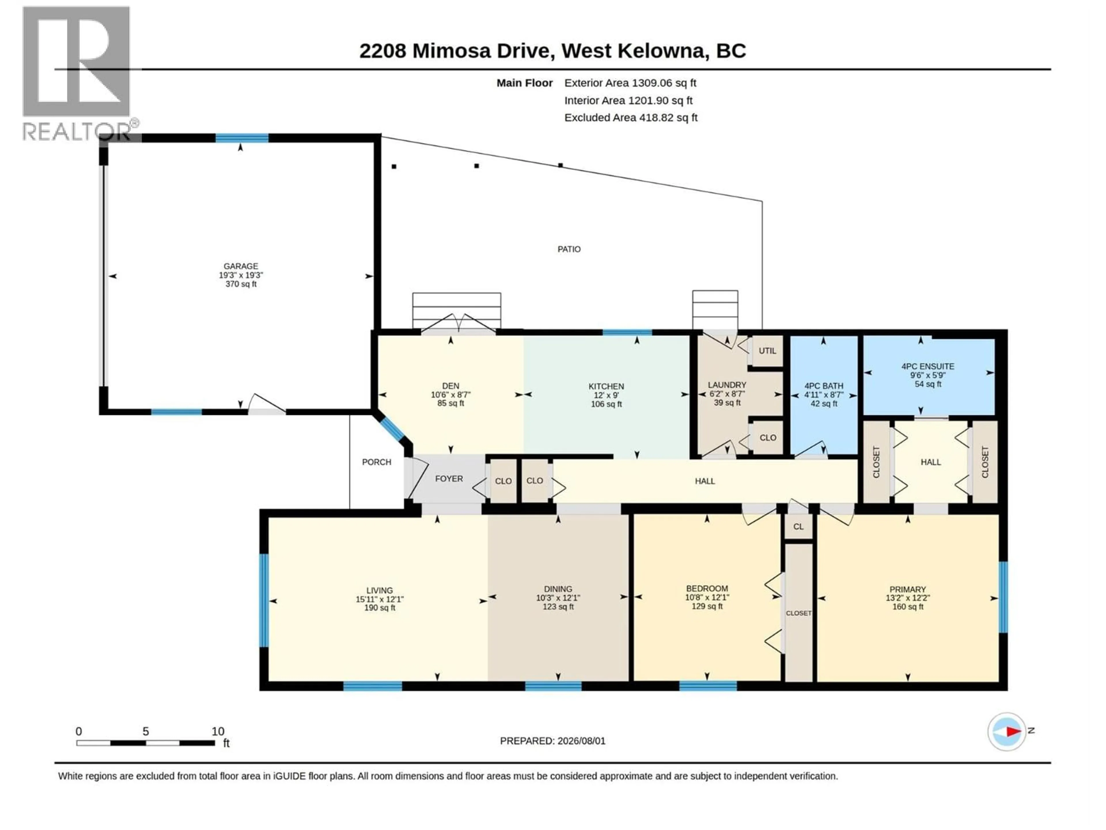 Floor plan for 2208 MIMOSA DRIVE, West Kelowna British Columbia V4T3A5