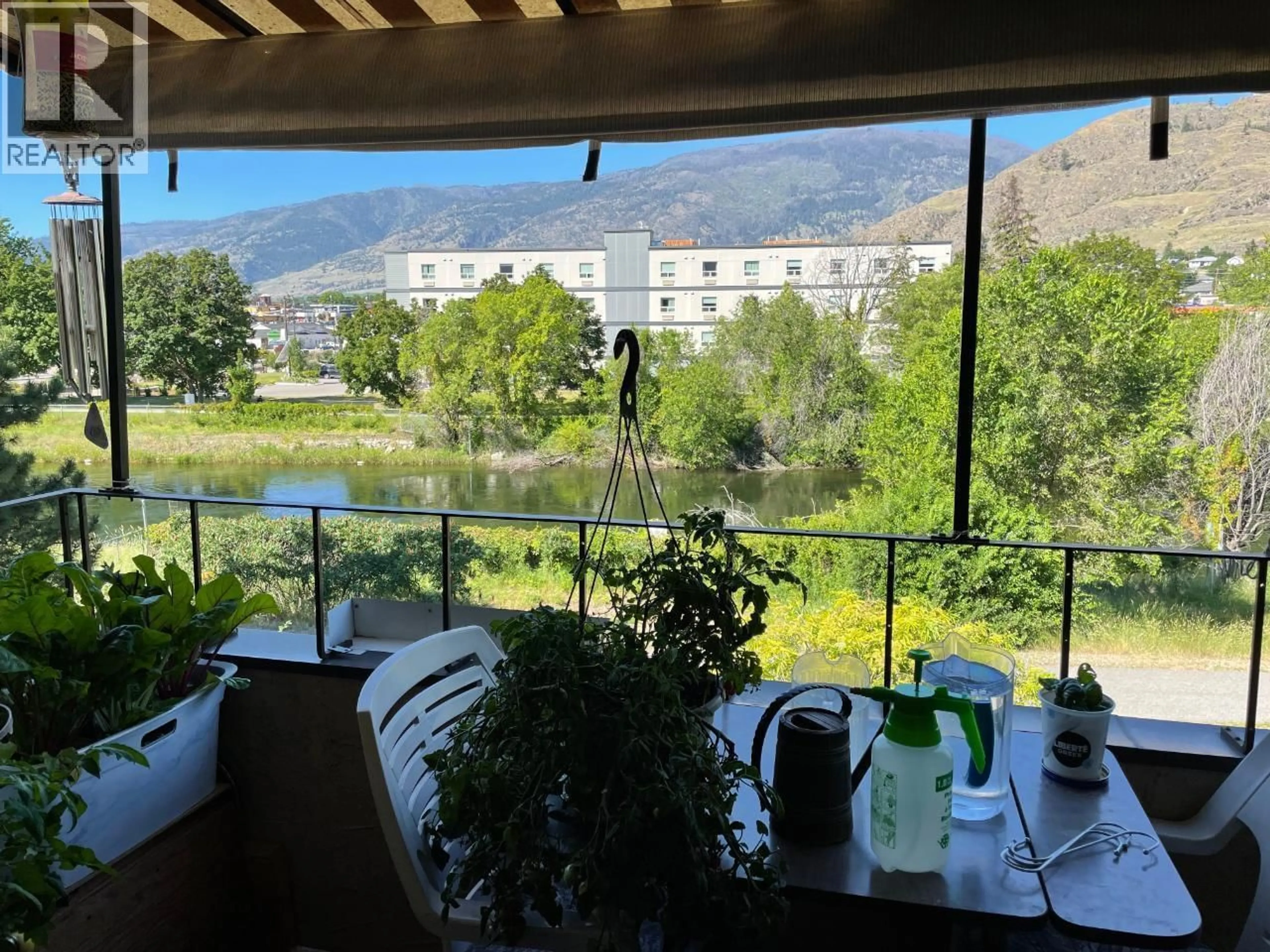 Balcony in the apartment, water/lake/river/ocean view for 311 - 337 MCKINNEY ROAD, Oliver British Columbia V0H1T3