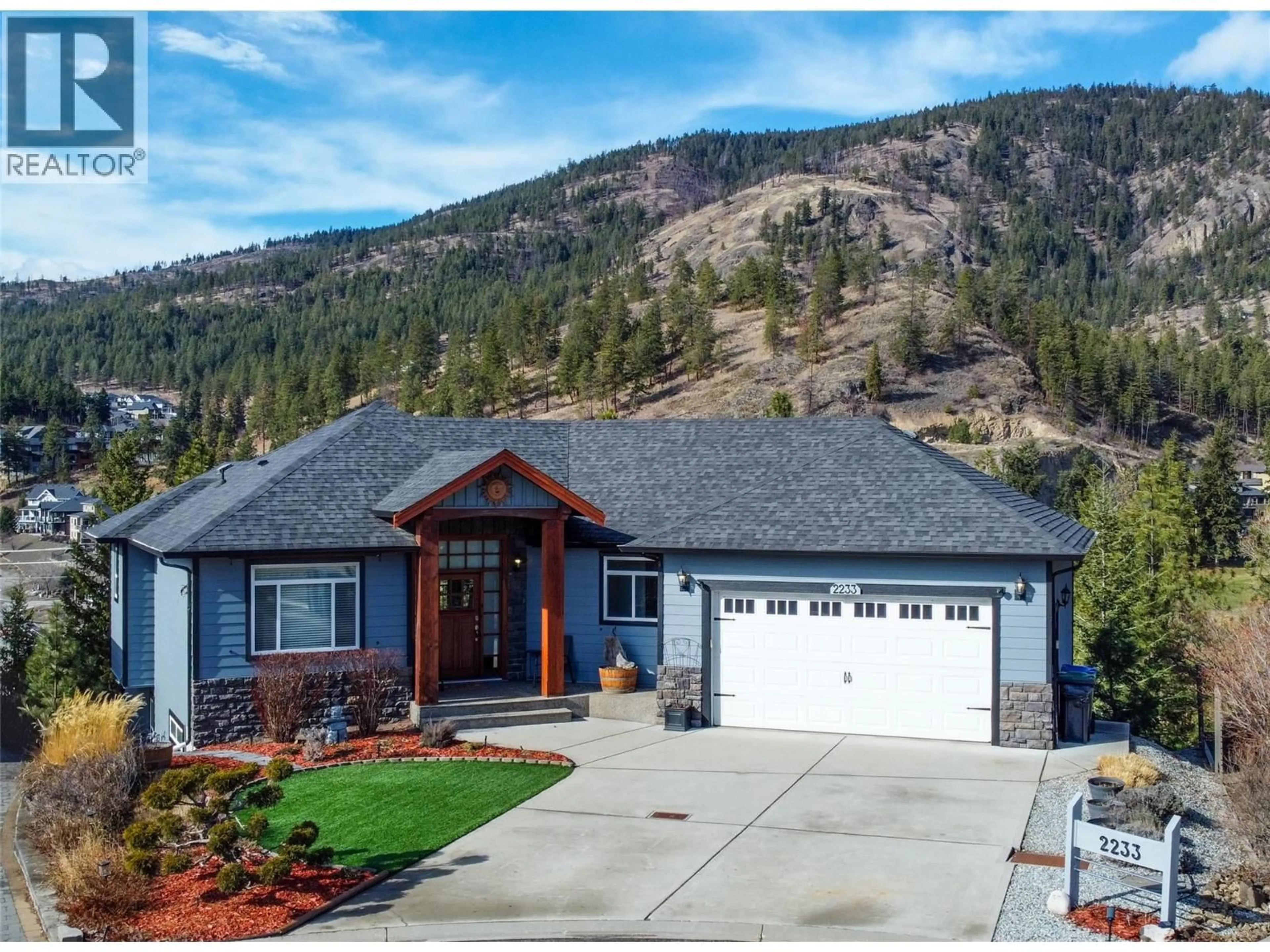 Home with vinyl exterior material, mountain view for 2233 HELGASON DRIVE, Westbank British Columbia V4T2W9