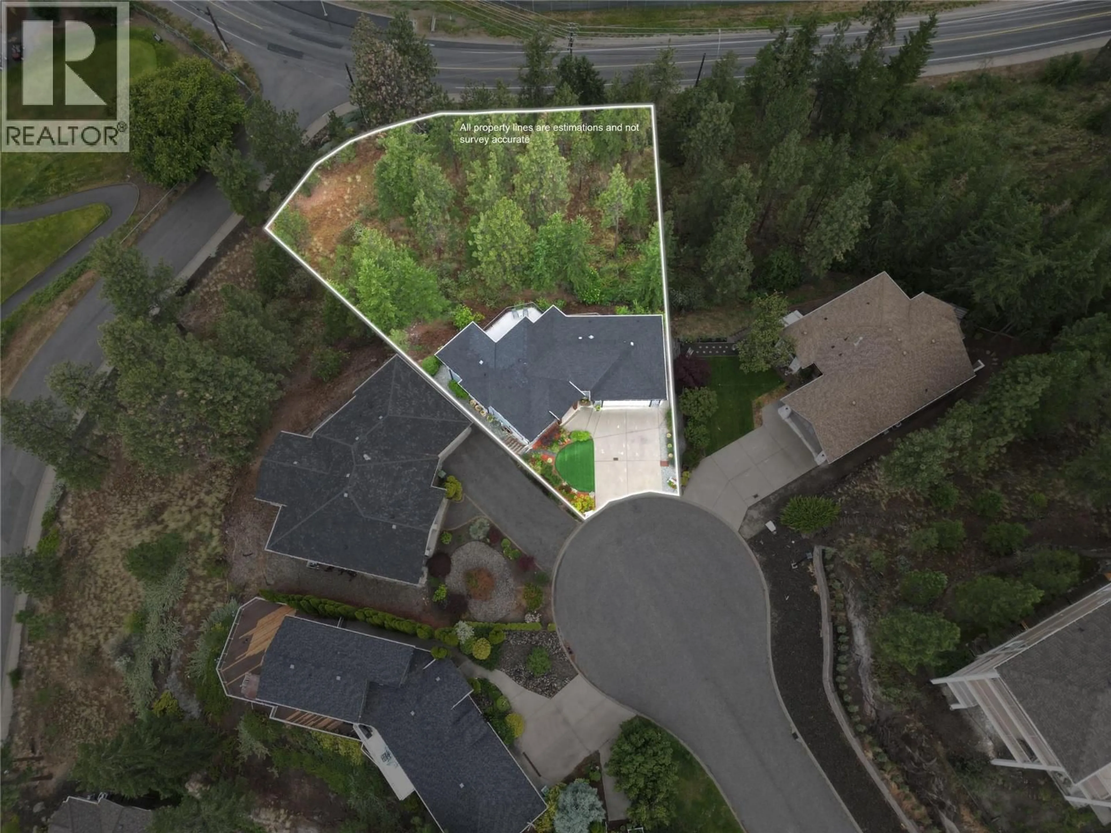 A pic from outside/outdoor area/front of a property/back of a property/a pic from drone, street for 2233 HELGASON DRIVE, Westbank British Columbia V4T2W9