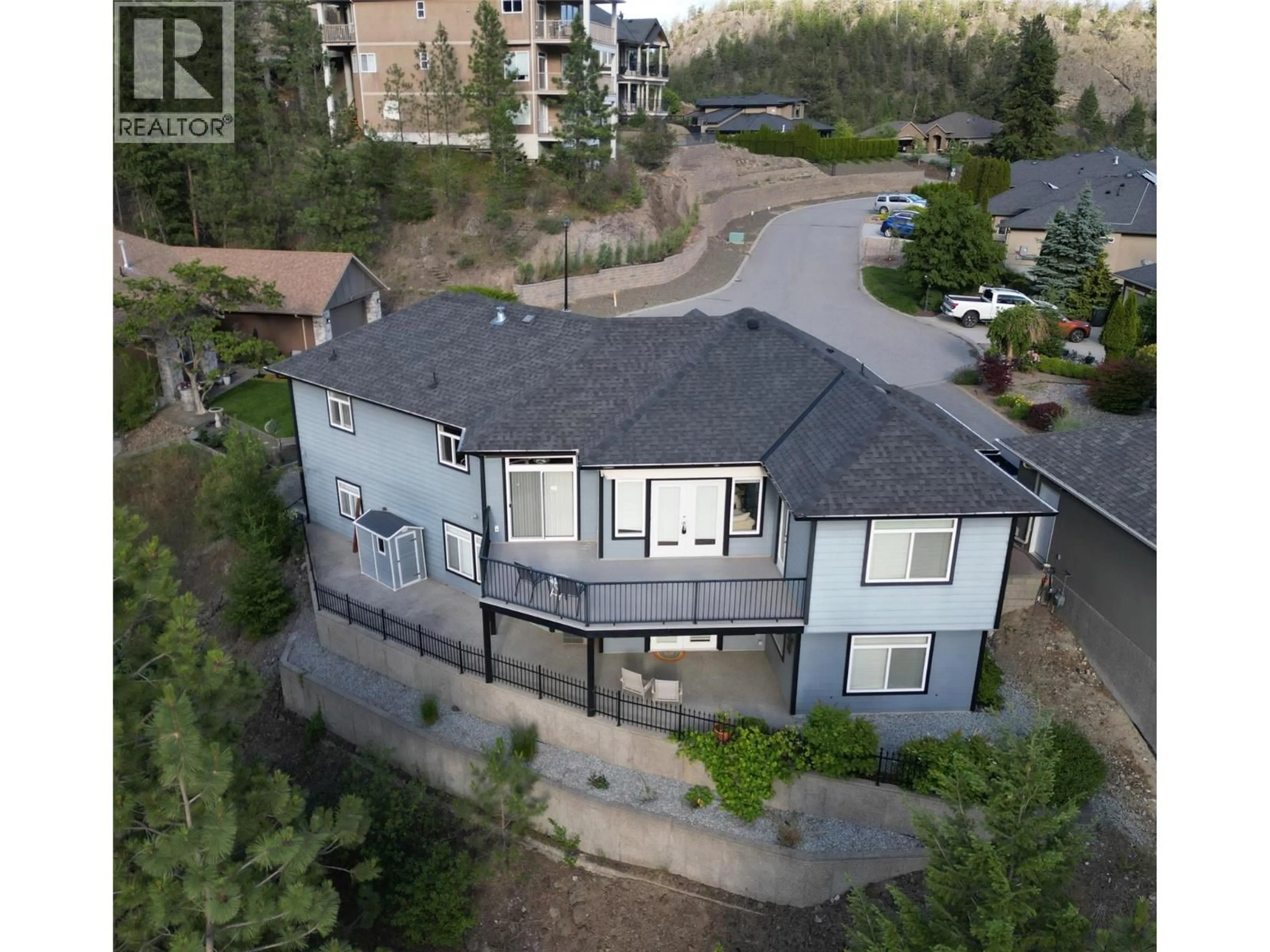 A pic from outside/outdoor area/front of a property/back of a property/a pic from drone, unknown for 2233 HELGASON DRIVE, Westbank British Columbia V4T2W9