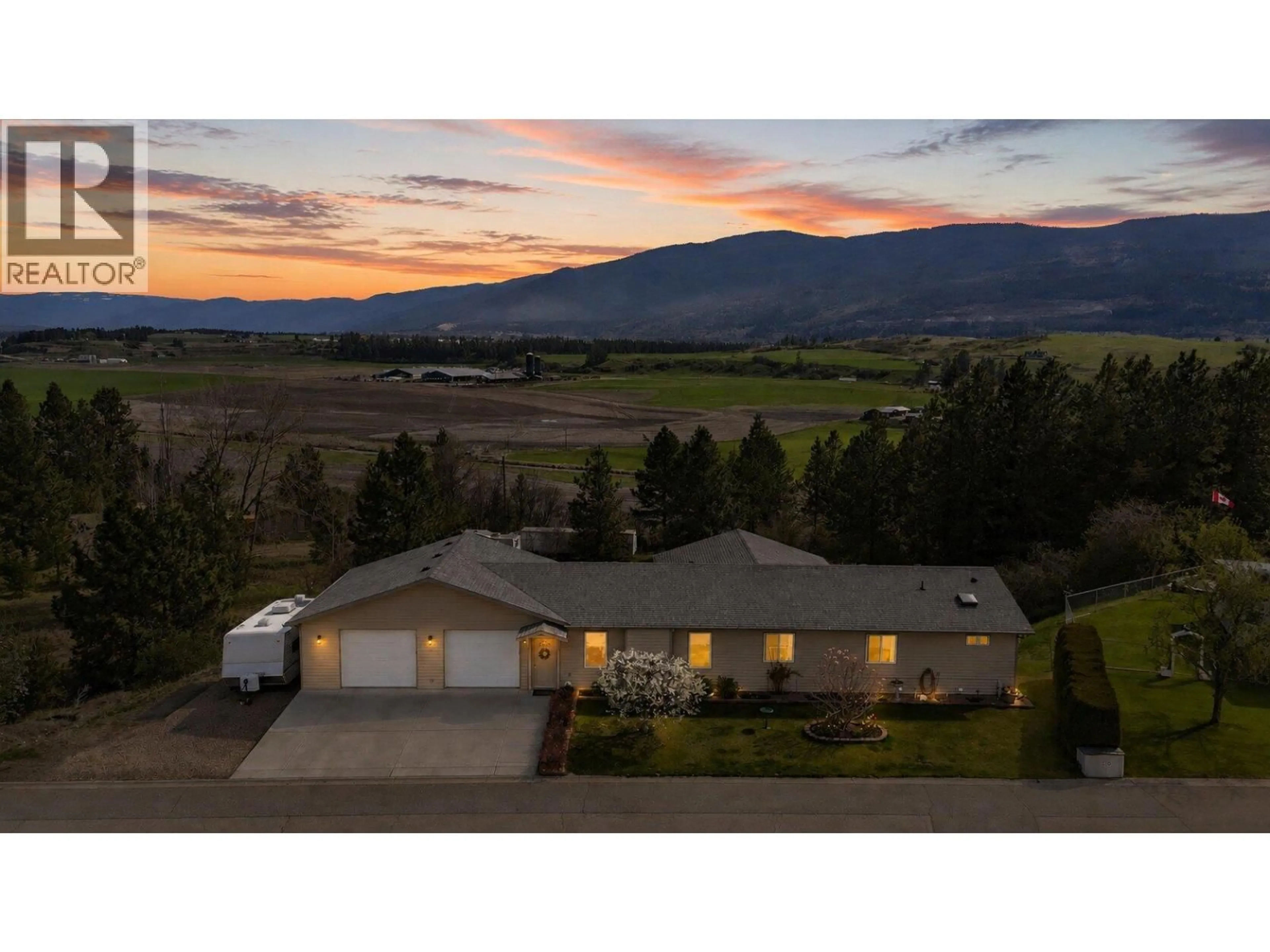 A pic from outside/outdoor area/front of a property/back of a property/a pic from drone, mountain view for 84 - 9510 97 HIGHWAY NORTH, Vernon British Columbia V1H1R8