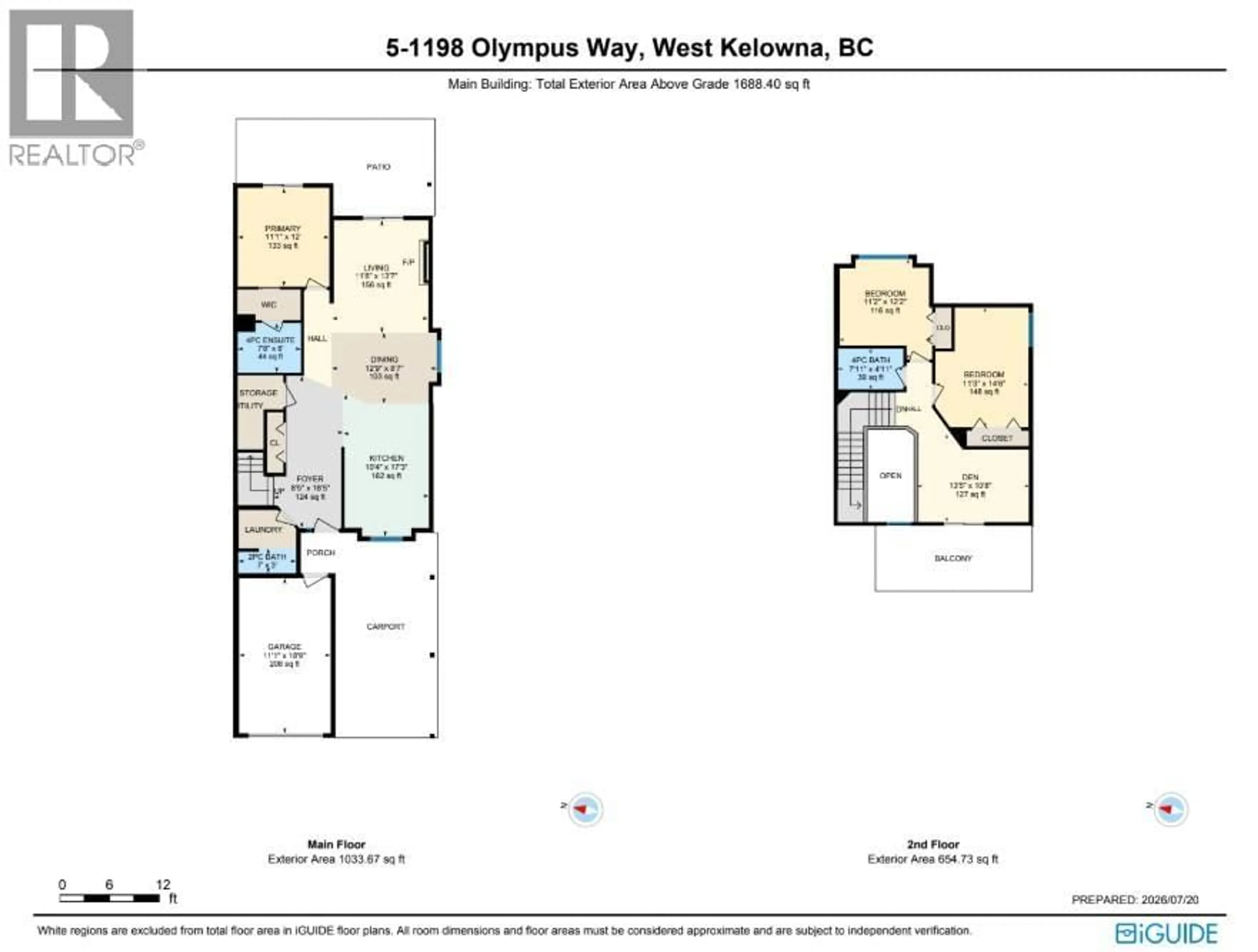 Floor plan for 5 - 1798 OLYMPUS WAY, West Kelowna British Columbia V1Z4A6
