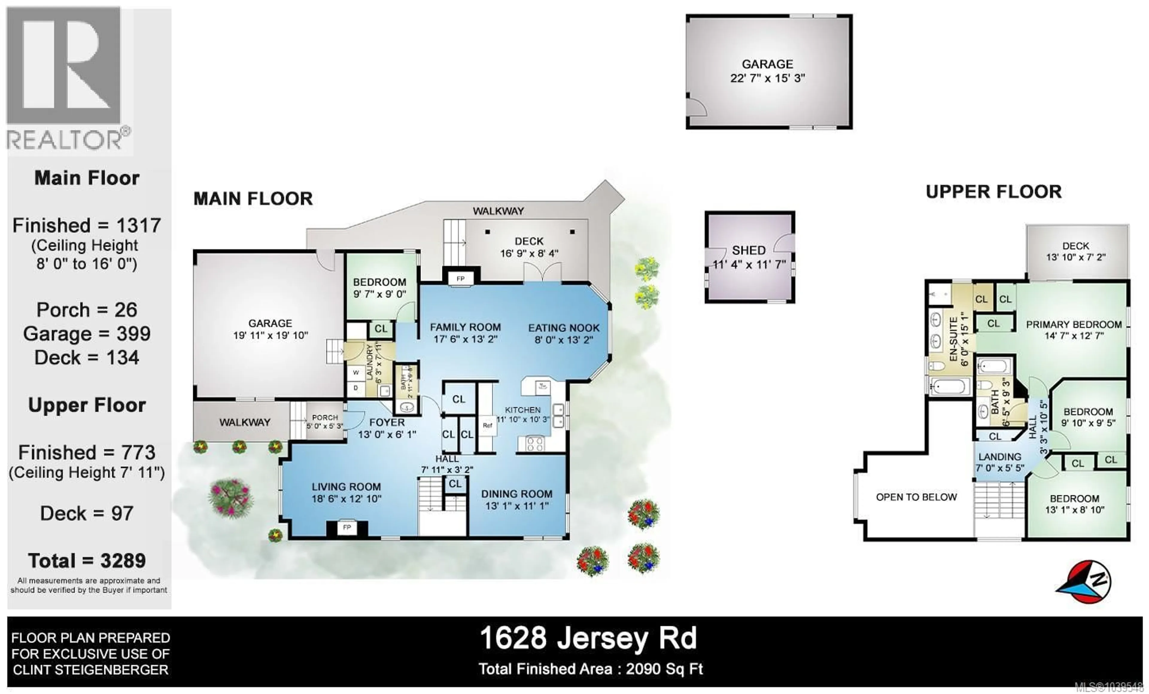 Floor plan for 1628 JERSEY ROAD, Shawnigan Lake British Columbia V8H3A8