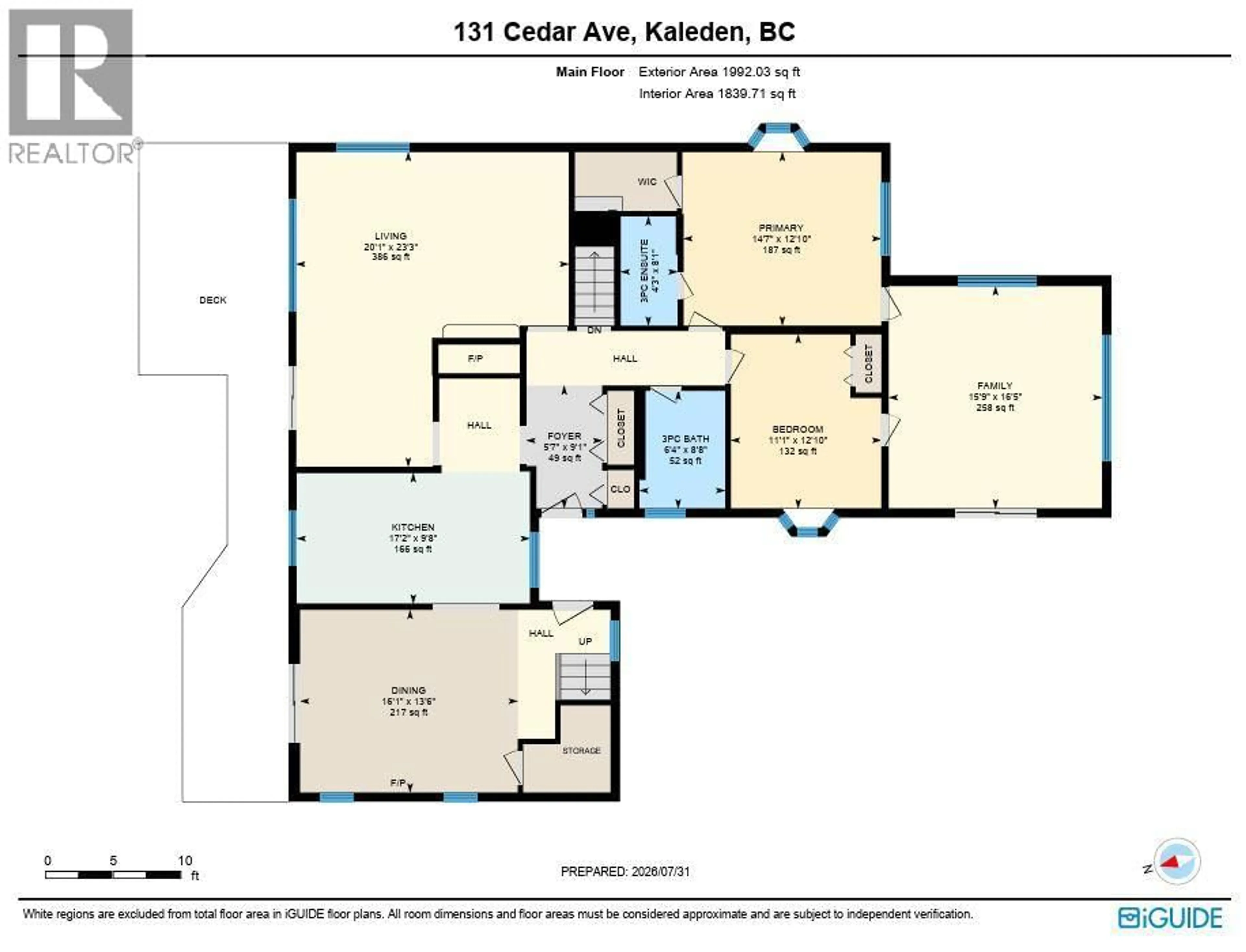 Floor plan for 131 CEDAR AVENUE, Kaleden British Columbia V0H1K0