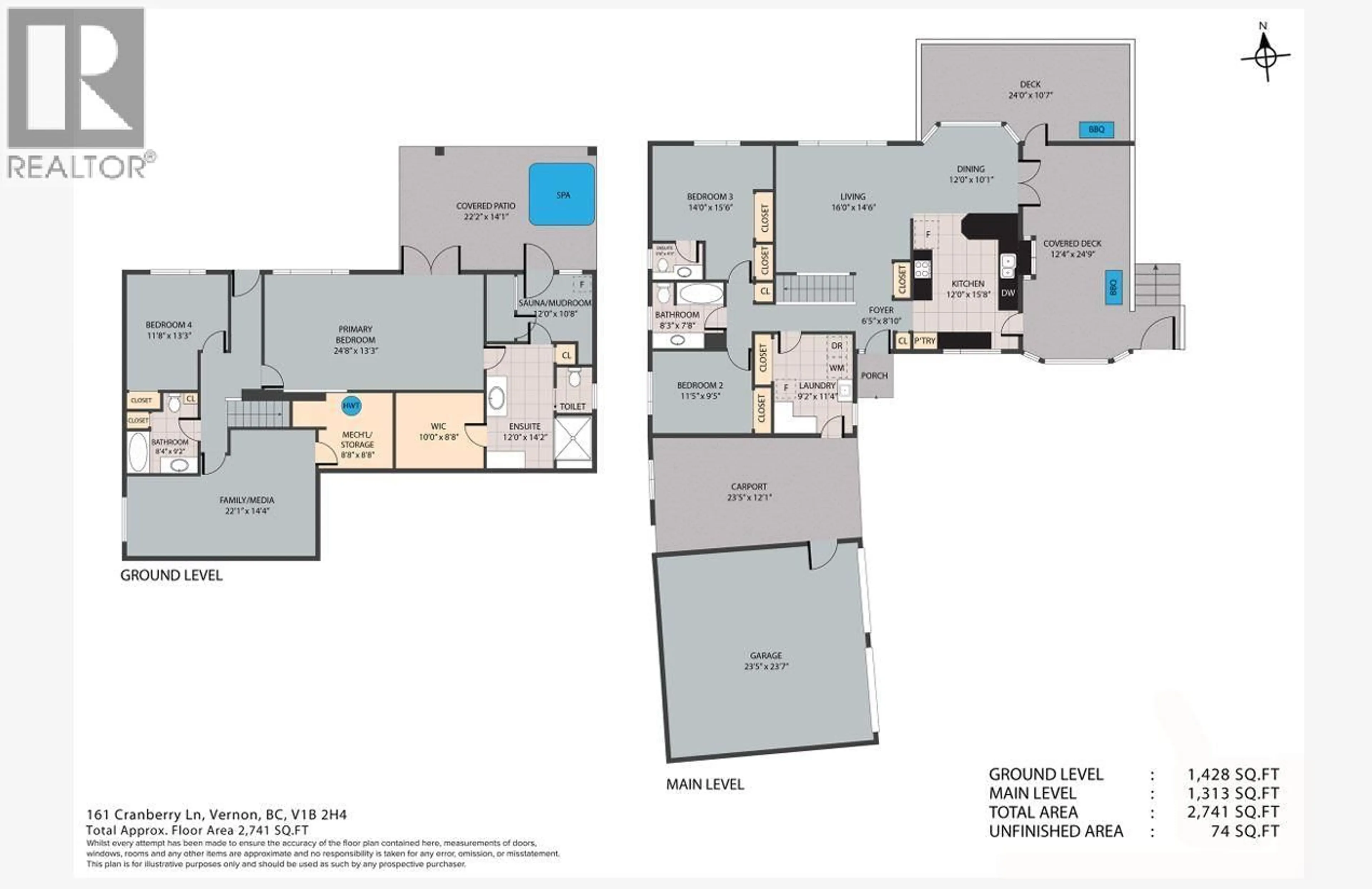 Floor plan for 161 CRANBERRY LANE, Vernon British Columbia V1B2H4