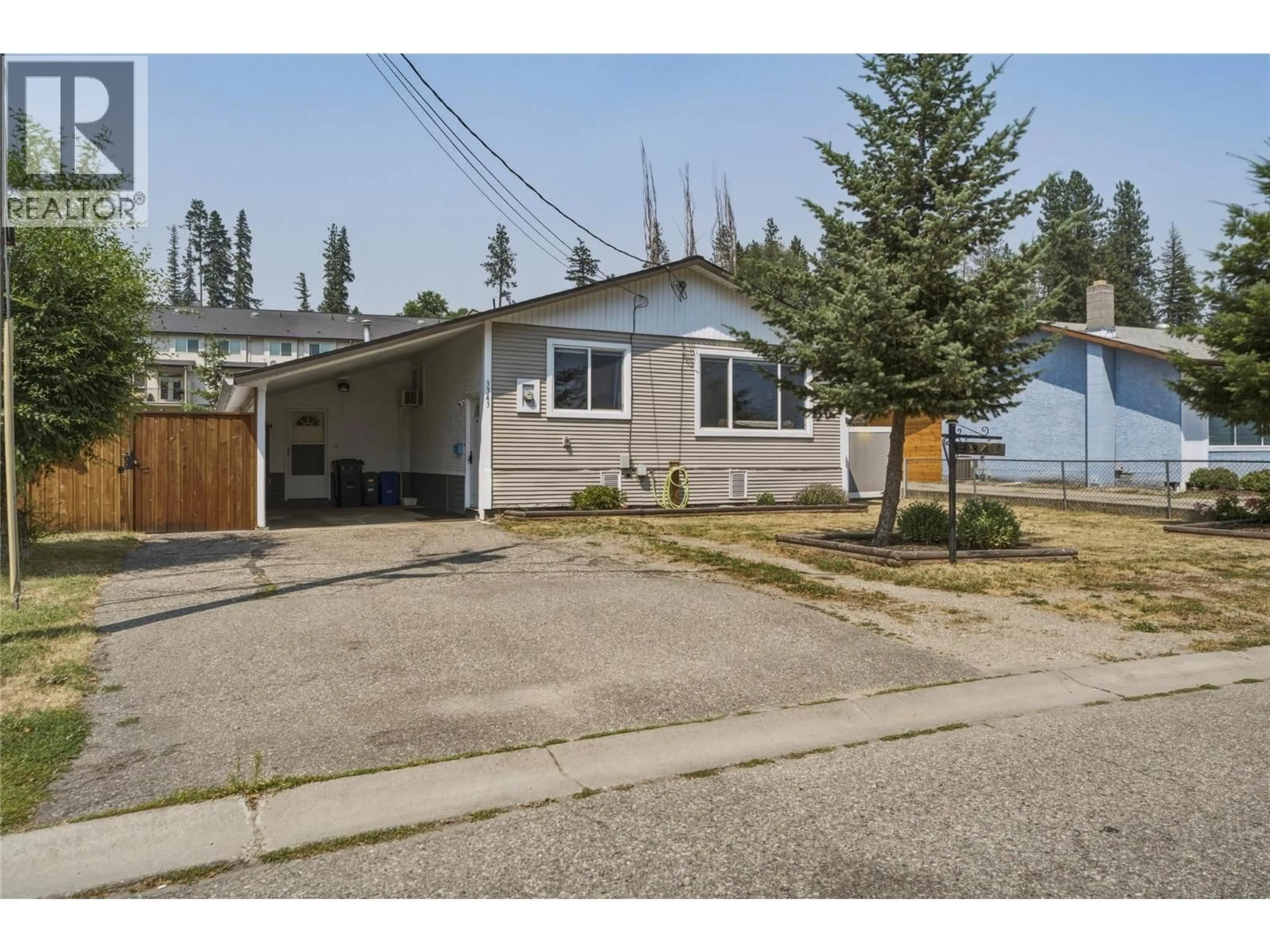 Home with vinyl exterior material, street for 3343 BELAIRE DRIVE, Armstrong British Columbia V4Y0K1