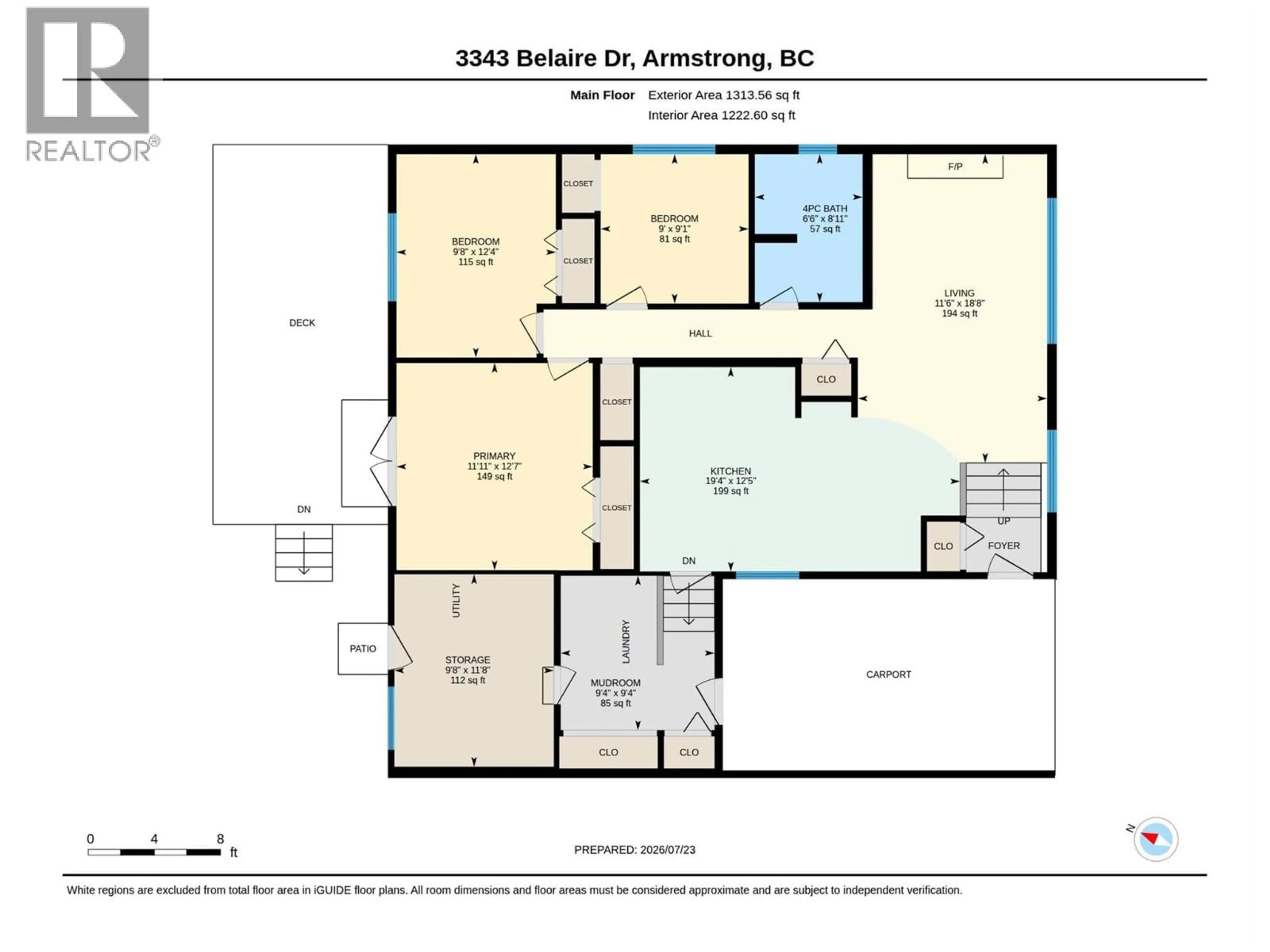 Floor plan for 3343 BELAIRE DRIVE, Armstrong British Columbia V4Y0K1