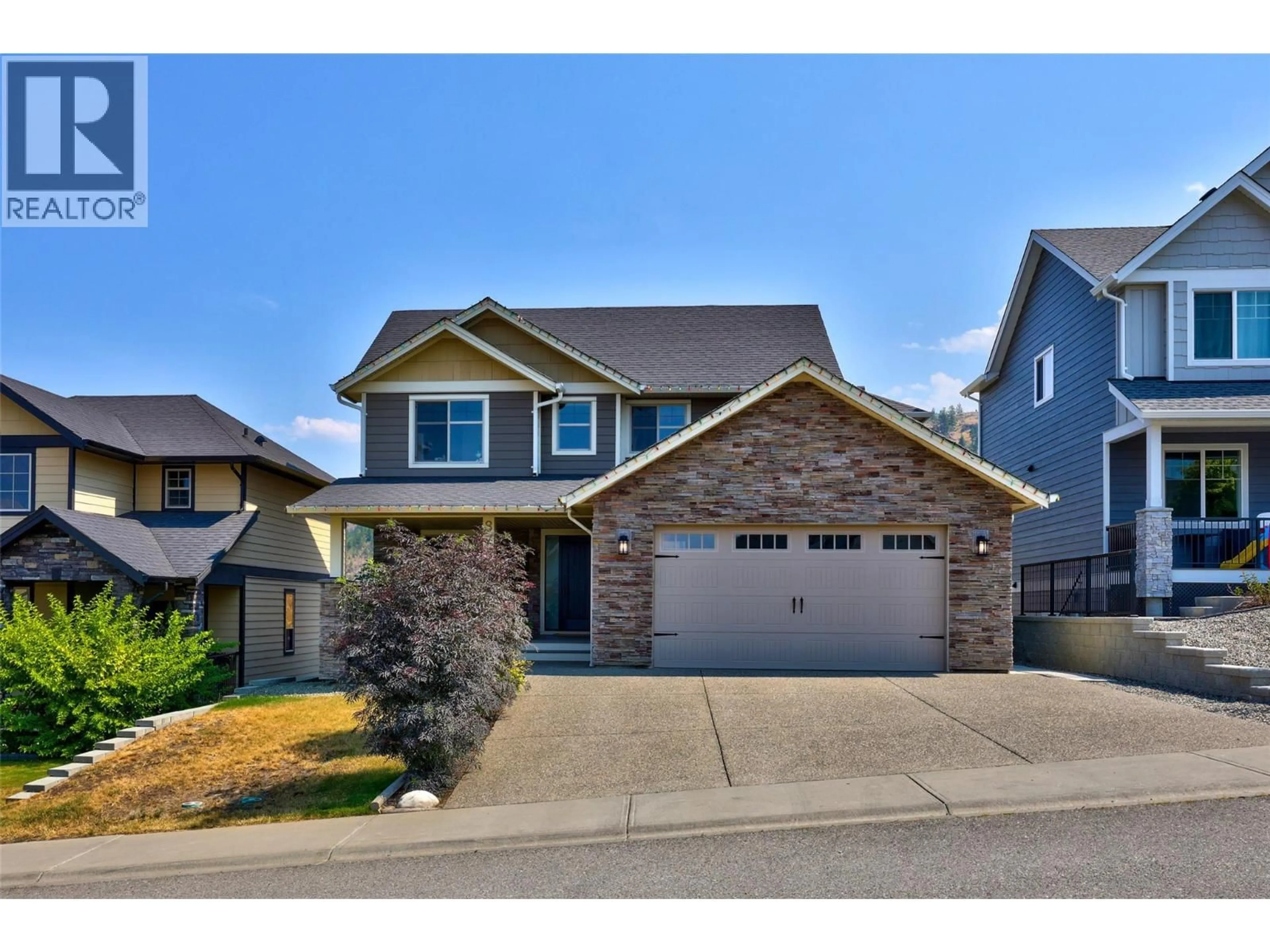 Home with brick exterior material, street for 8763 BADGER DRIVE, Kamloops British Columbia V2C0B2