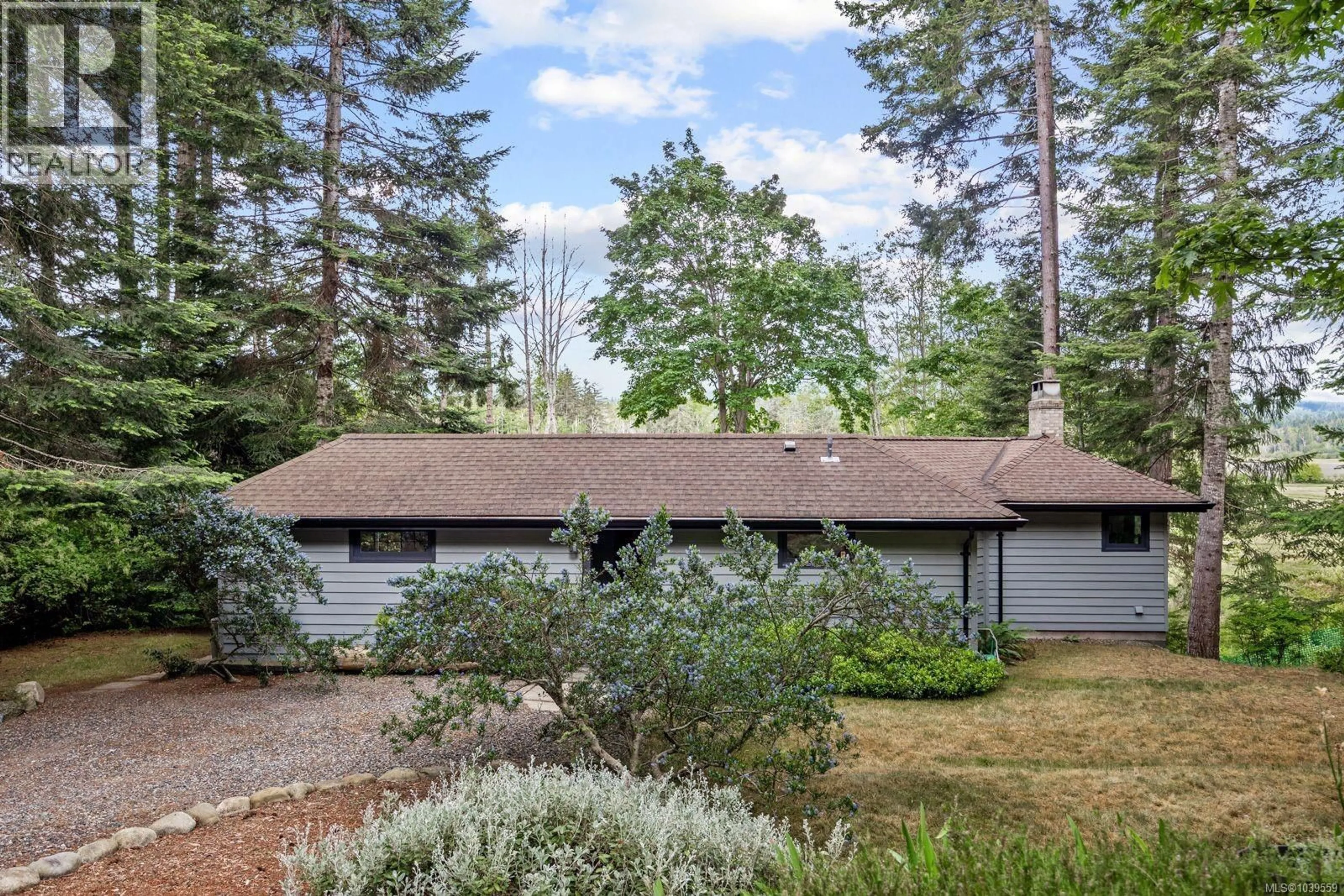 A pic from outside/outdoor area/front of a property/back of a property/a pic from drone, forest/trees view for 7727 TOZER ROAD, Fanny Bay British Columbia V0R1W0