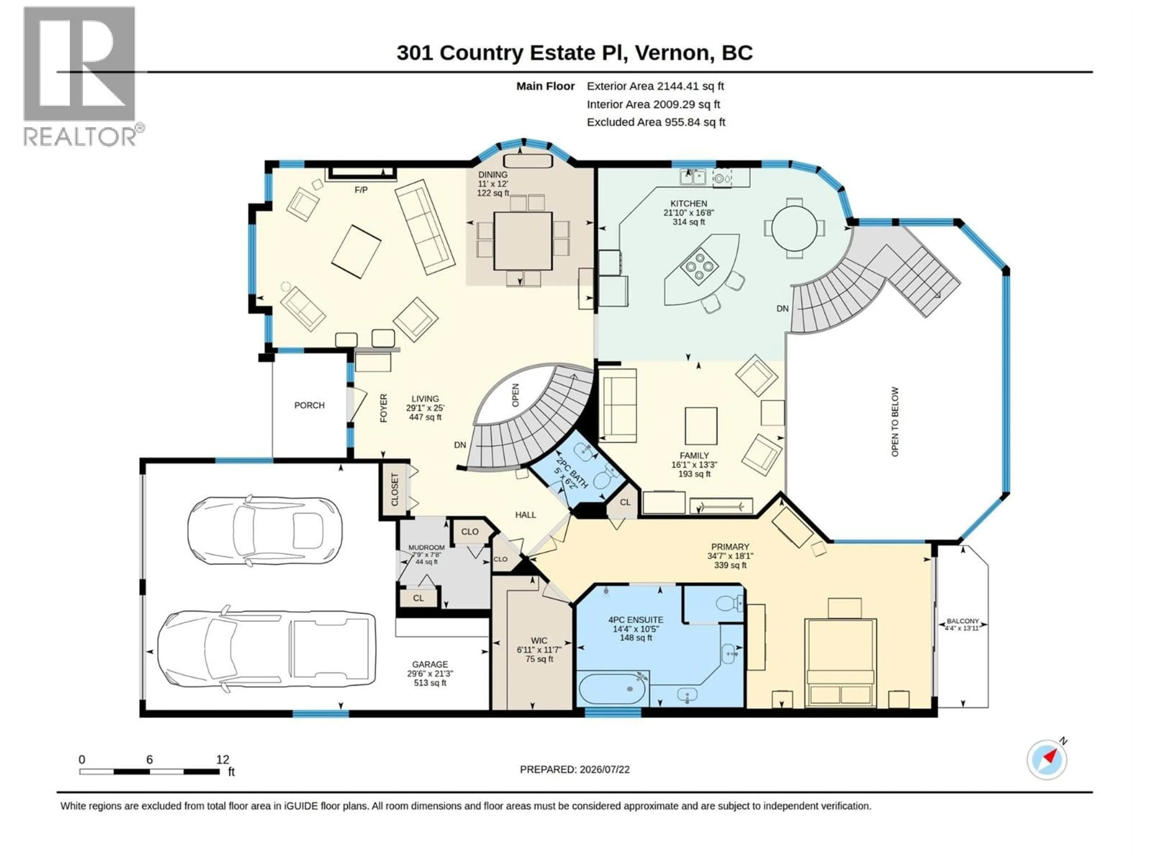 Floor plan for 301 COUNTRY ESTATE PLACE, Vernon British Columbia V1B2W7