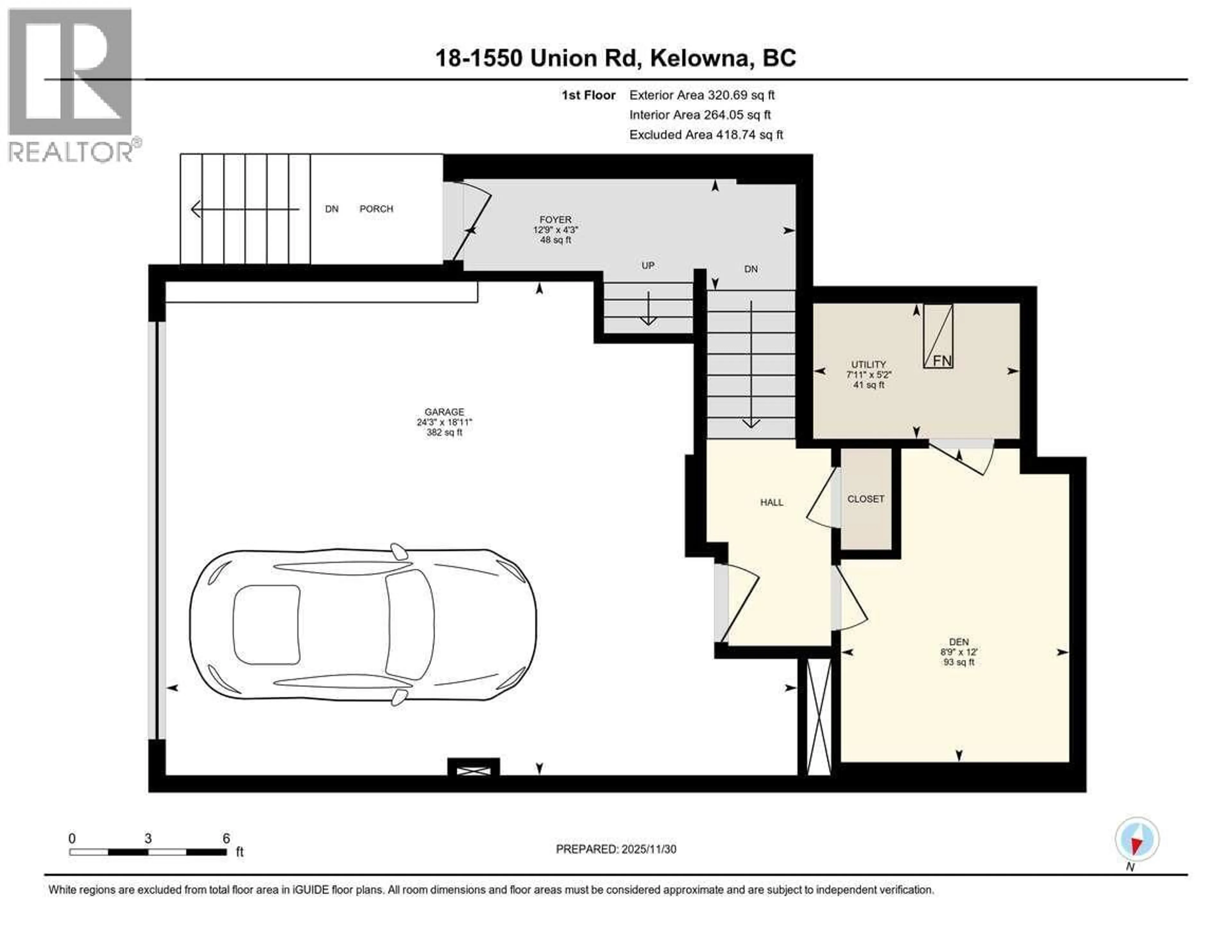 Floor plan for 18 - 1550 UNION ROAD, Kelowna British Columbia V1V0G9