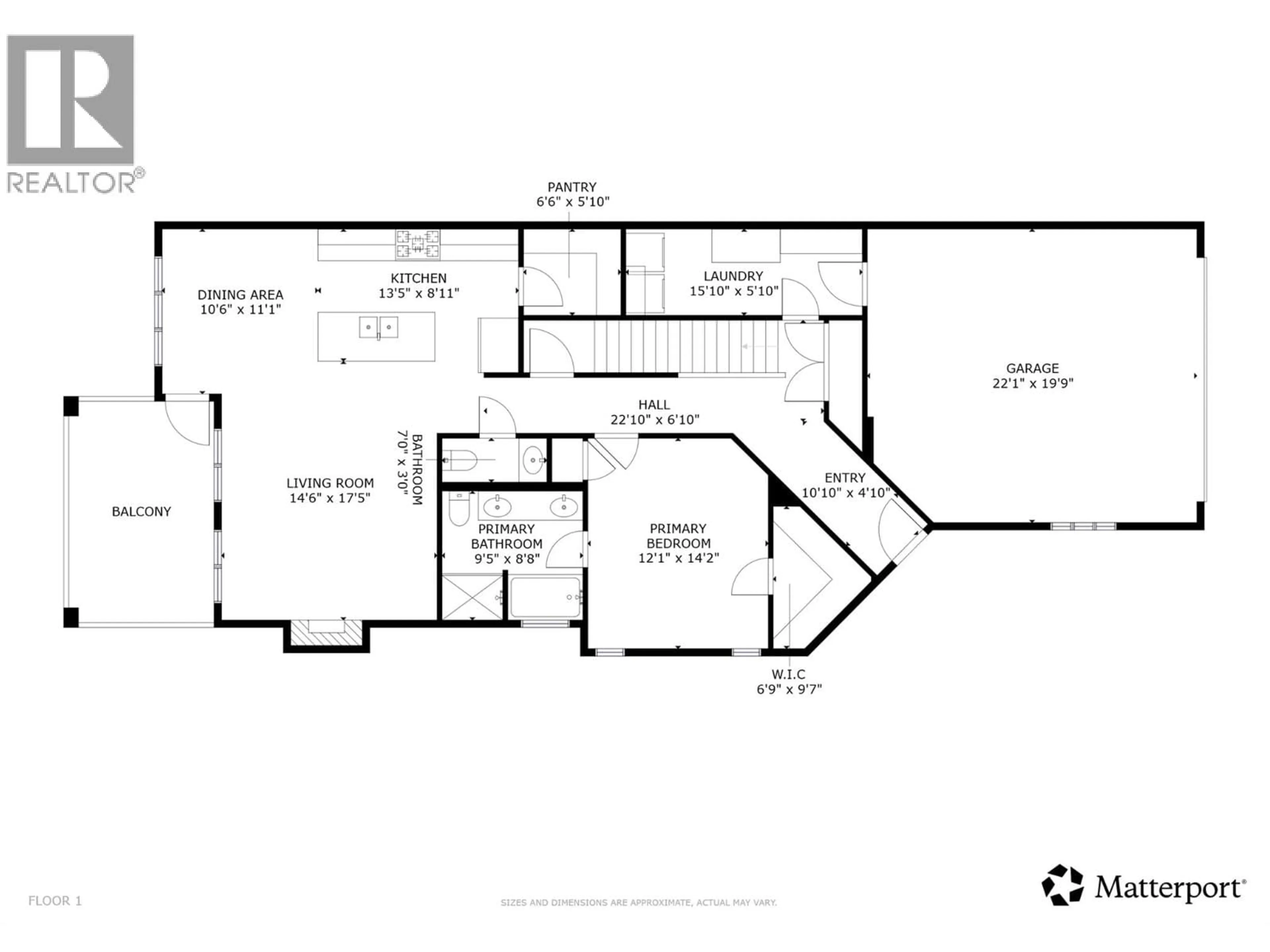 Floor plan for 17 - 875 STOCKLEY STREET, Kelowna British Columbia V1P1S4