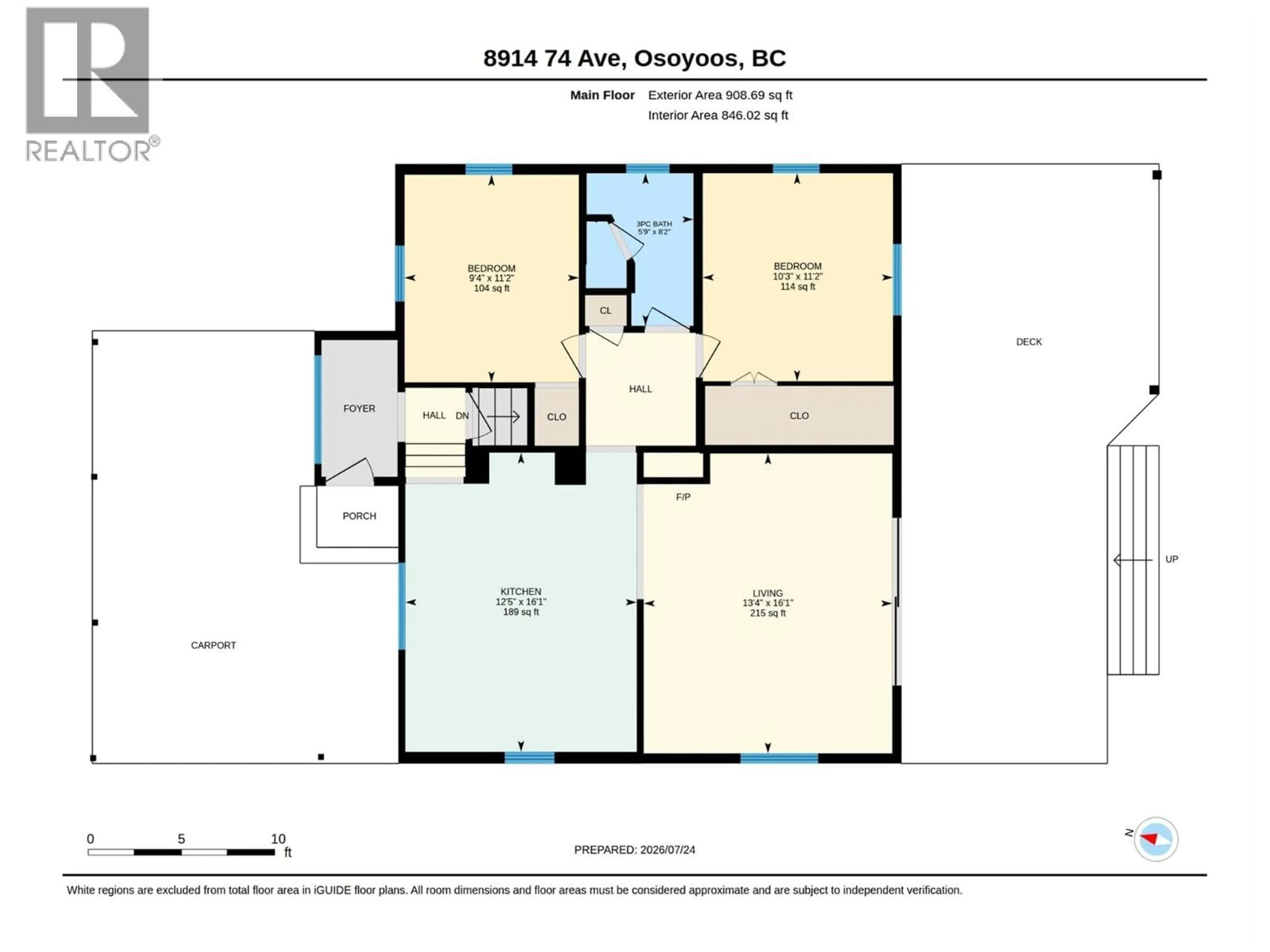 Floor plan for 8914 74TH AVENUE, Osoyoos British Columbia V0H1V0