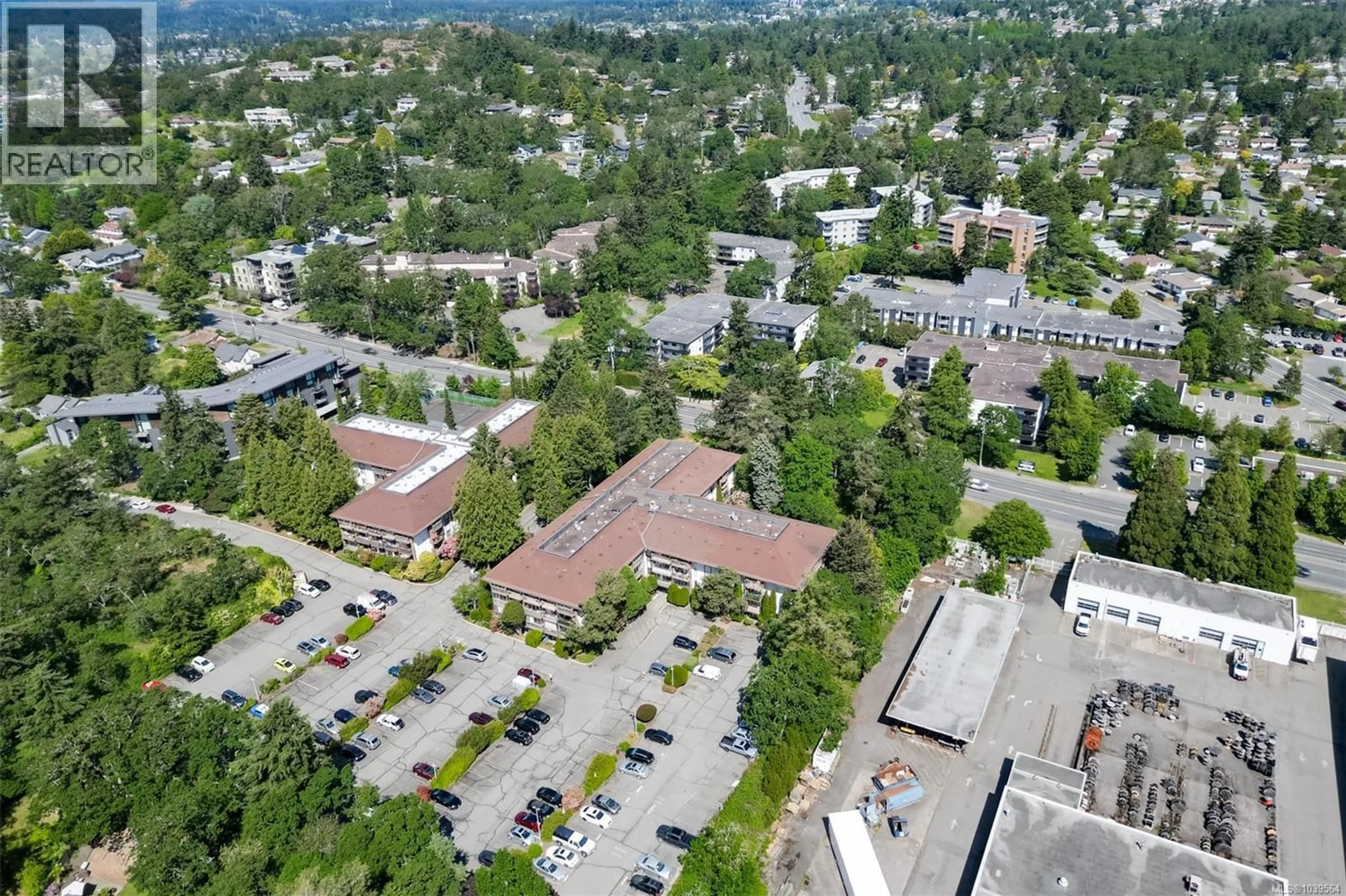 A pic from outside/outdoor area/front of a property/back of a property/a pic from drone, mountain view for 409 - 1009 MCKENZIE AVENUE, Saanich British Columbia V8X4B1