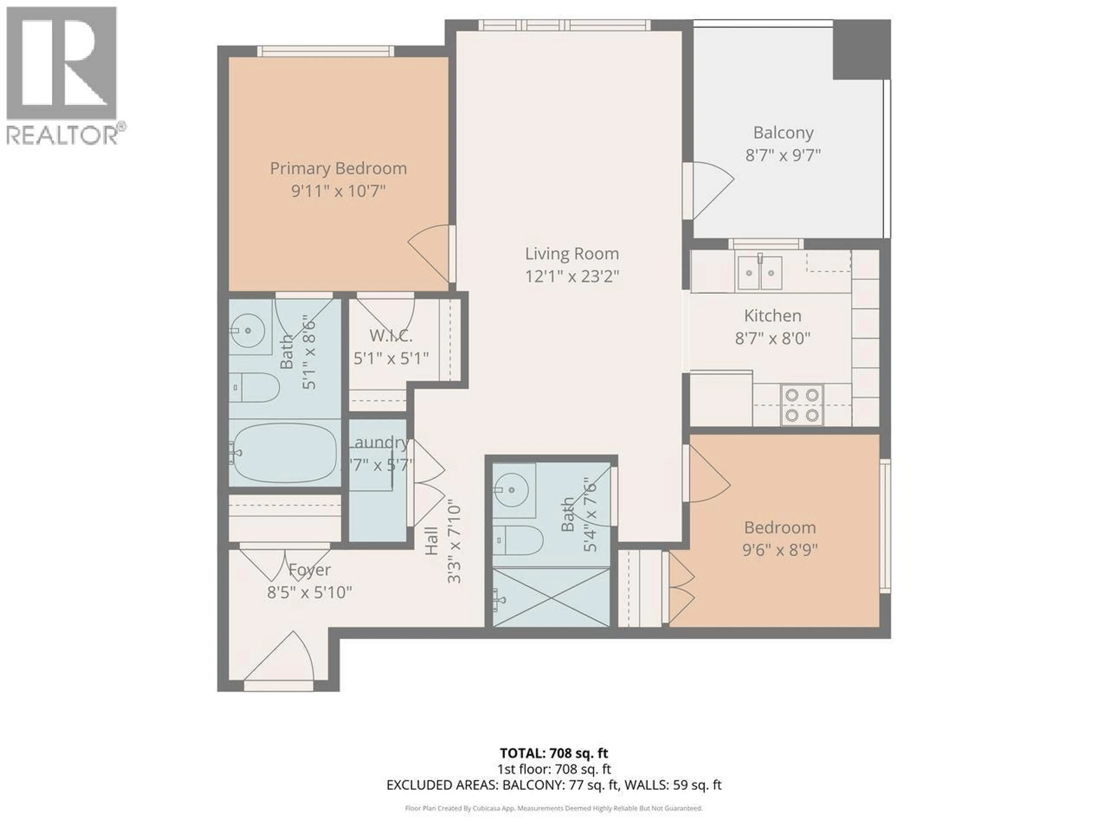 Floor plan for 222 - 1550 DICKSON AVENUE, Kelowna British Columbia V1Y9Y8