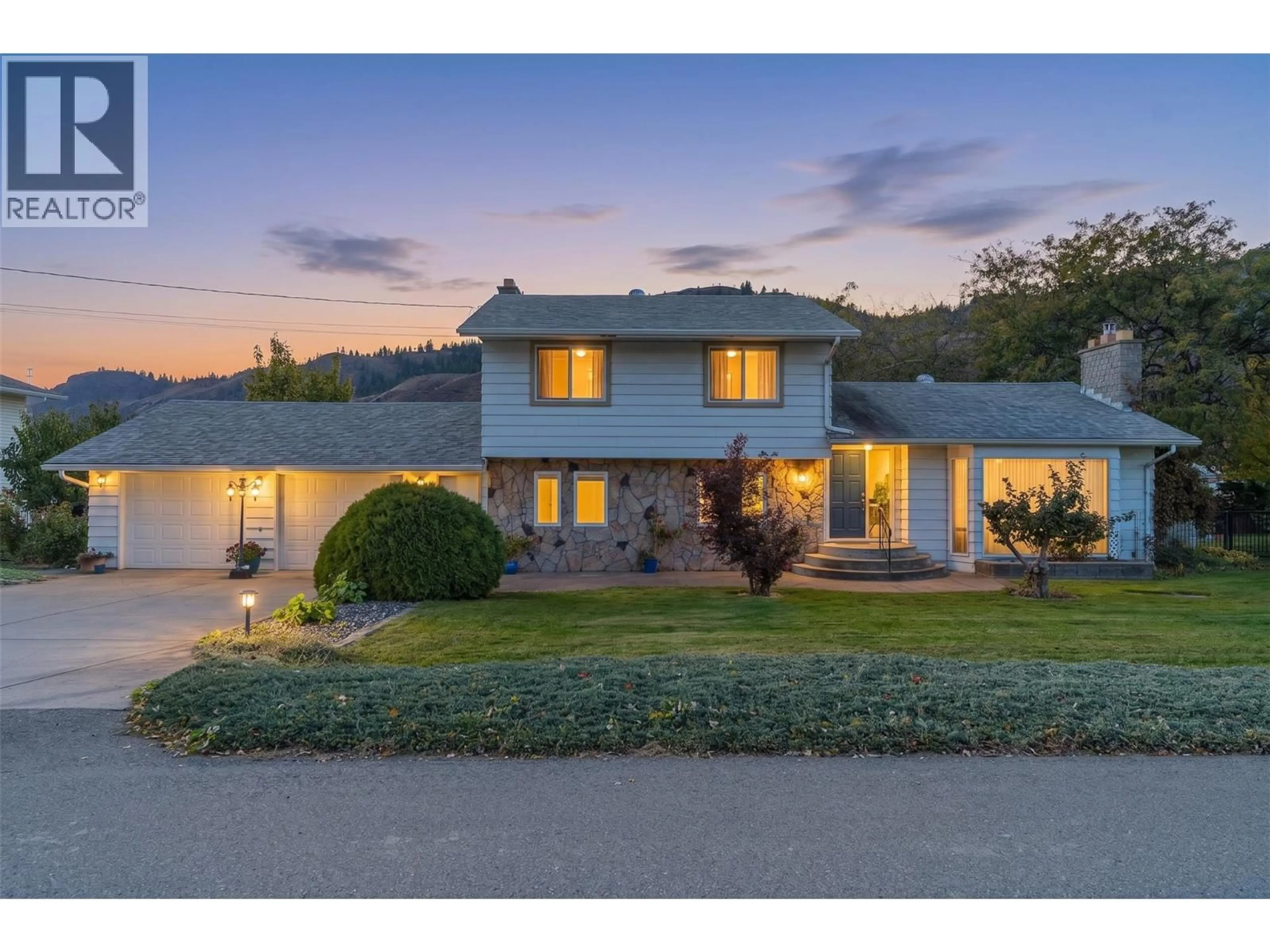 A pic from outside/outdoor area/front of a property/back of a property/a pic from drone, street for 4247 FURIAK ROAD, Kamloops British Columbia V2H1L3
