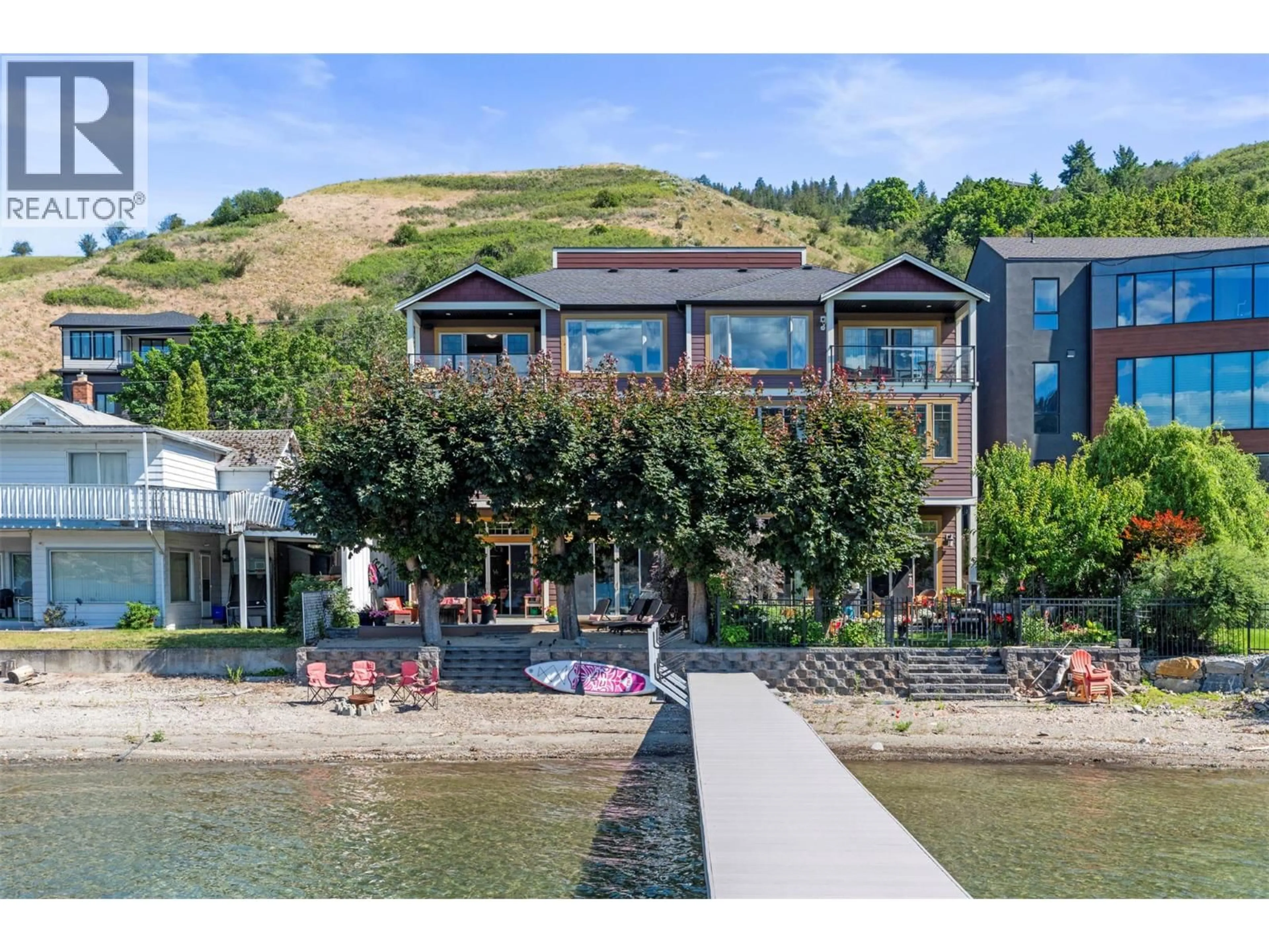 A pic from outside/outdoor area/front of a property/back of a property/a pic from drone, water/lake/river/ocean view for 8049 OKANAGAN LANDING ROAD, Vernon British Columbia V1H1J4