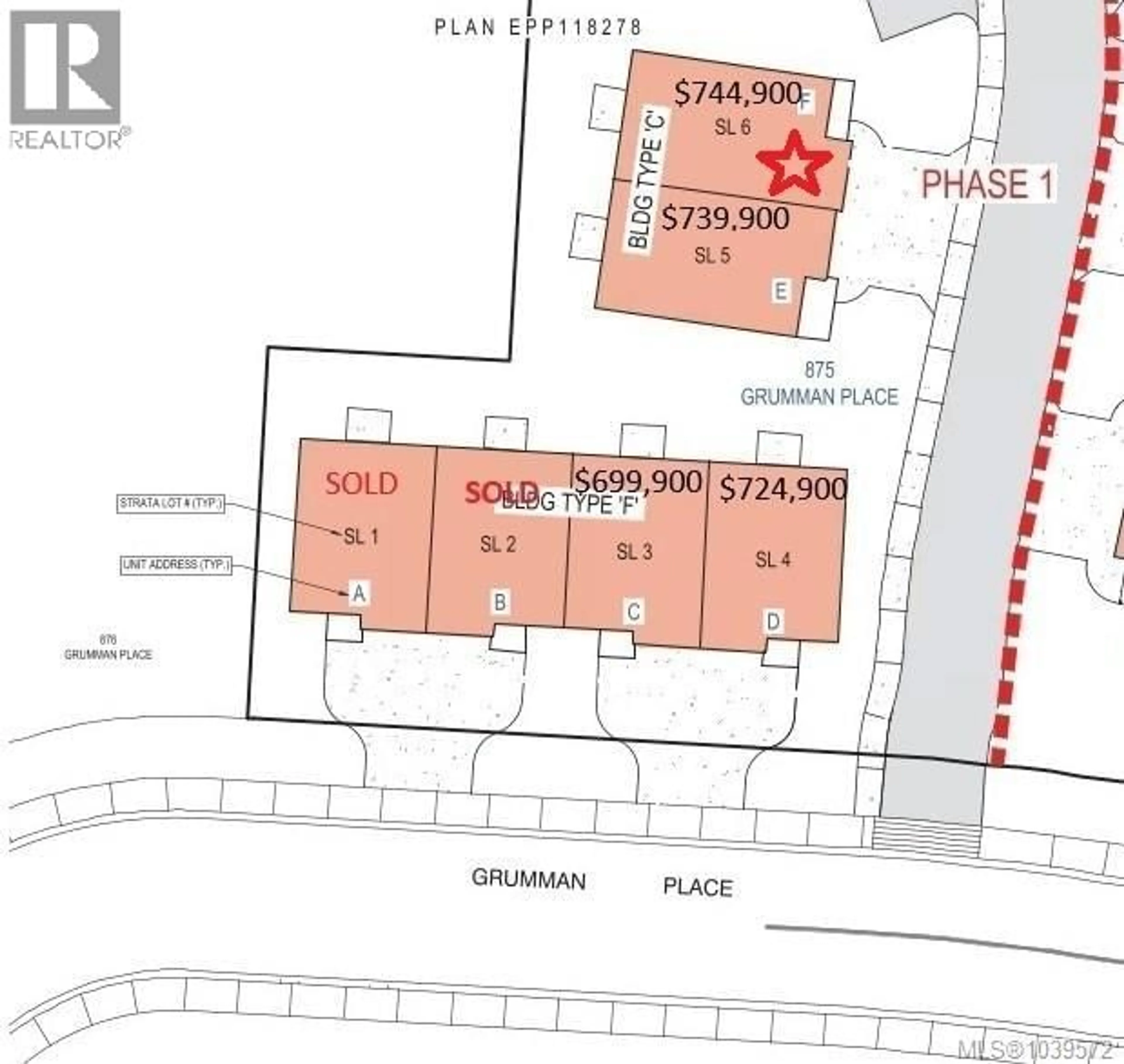 Floor plan for F - 875 GRUMMAN PLACE, Comox British Columbia V9M4H9