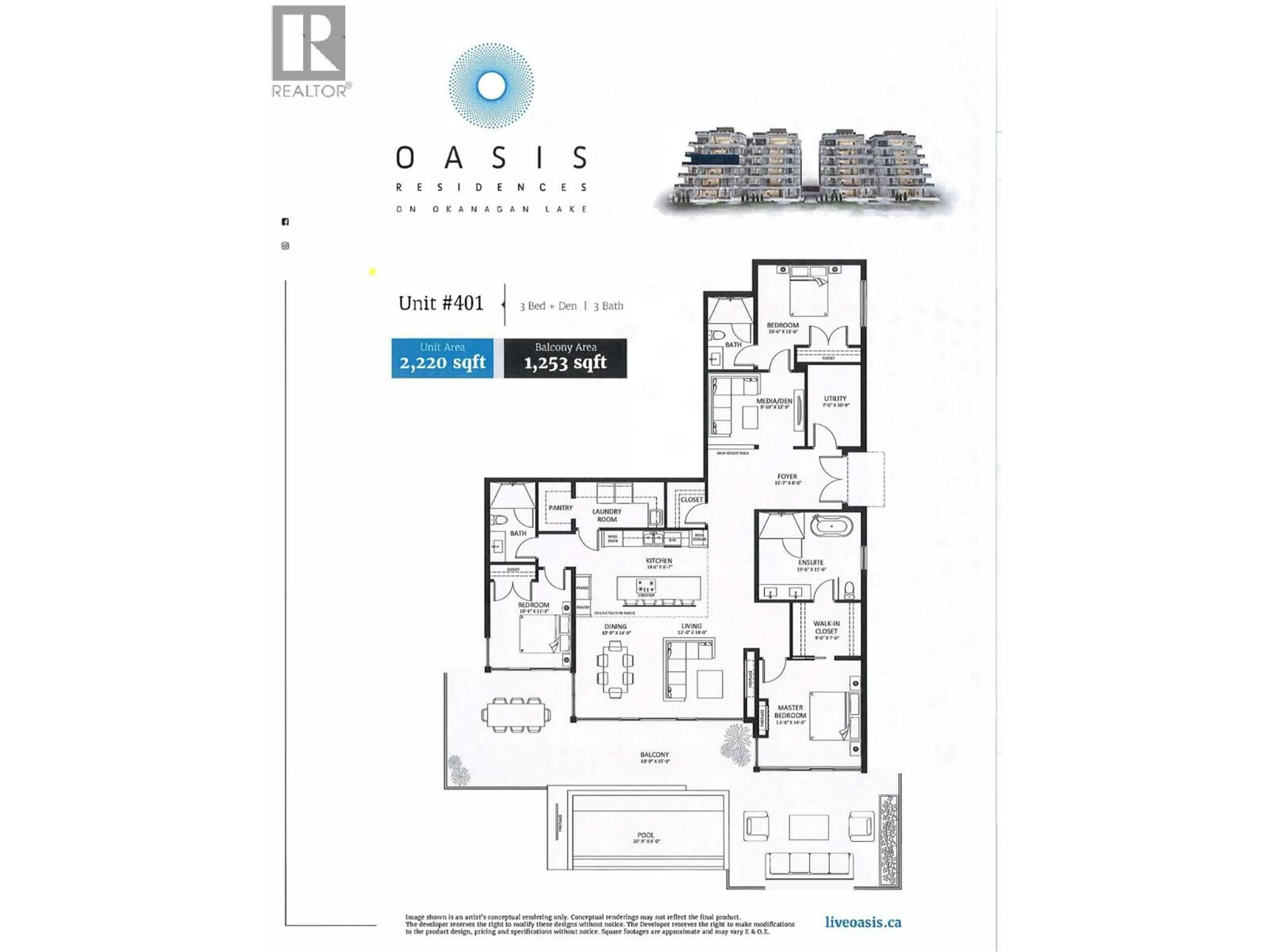 Floor plan for 401 - 13415 LAKESHORE DRIVE SOUTH, Summerland British Columbia V0H1Z1